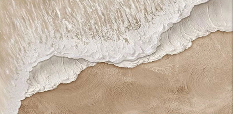 Textured Beach Canvas Art: Coastal Wall Decor #ZZ 037