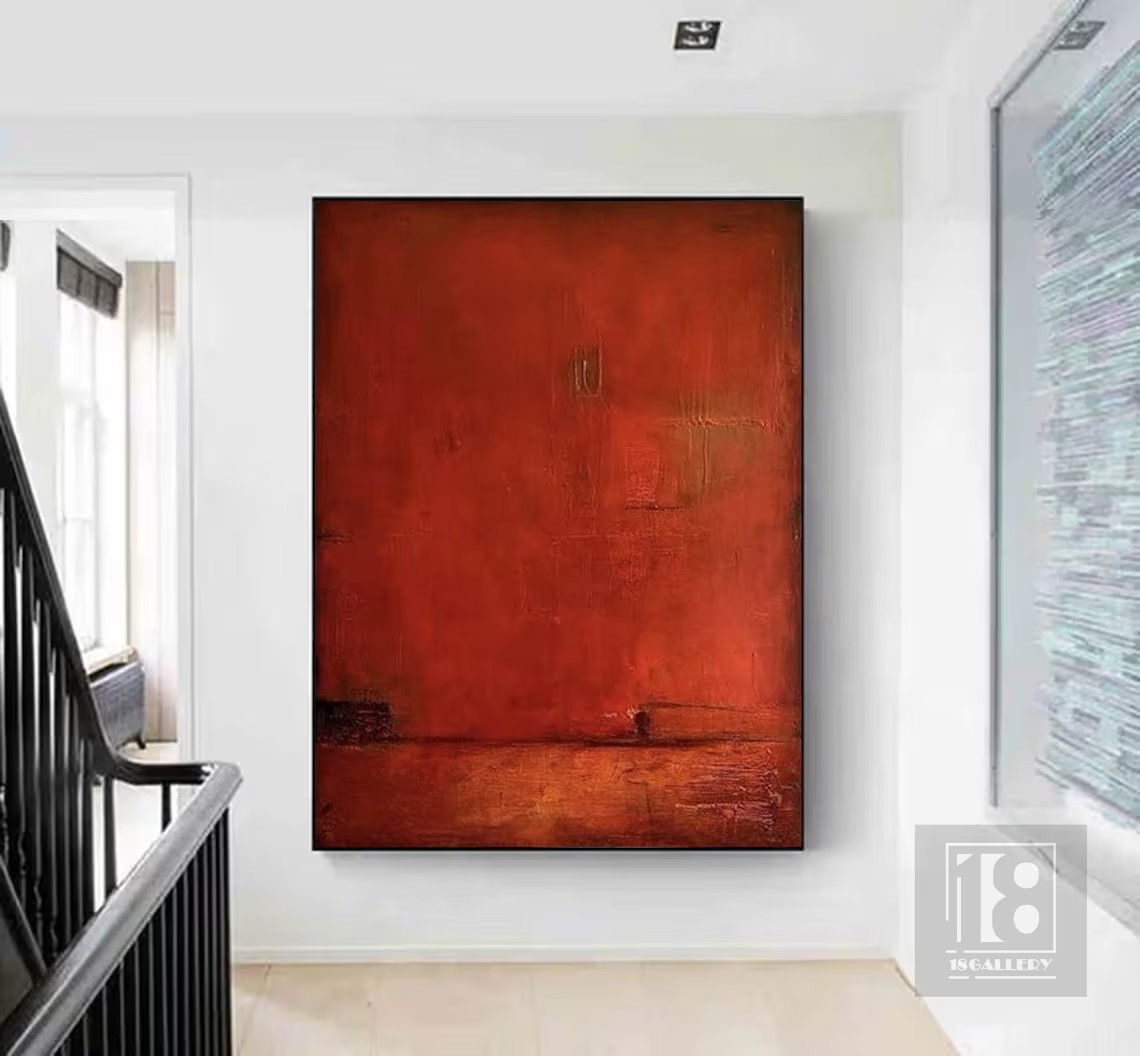 Wabi Sabi Abstract Oil Painting - Textured Minimalist #JJ 044