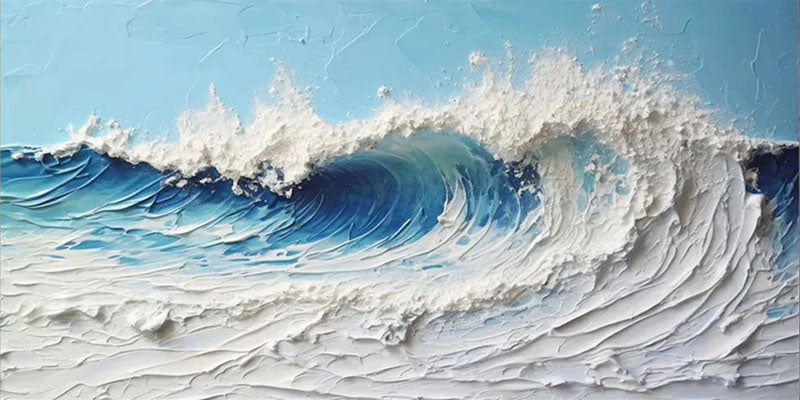 置物 Ocean Waves 3D Ocean Waves S3914 Wallpaper Mural Self-adhesive Removable
