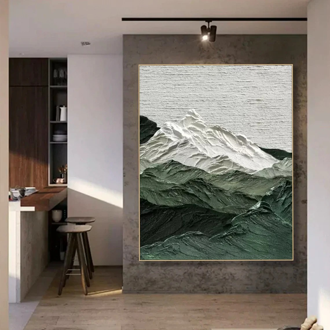 Abstract Mountain Range Canvas Painting – Set of 2 | #TC 080