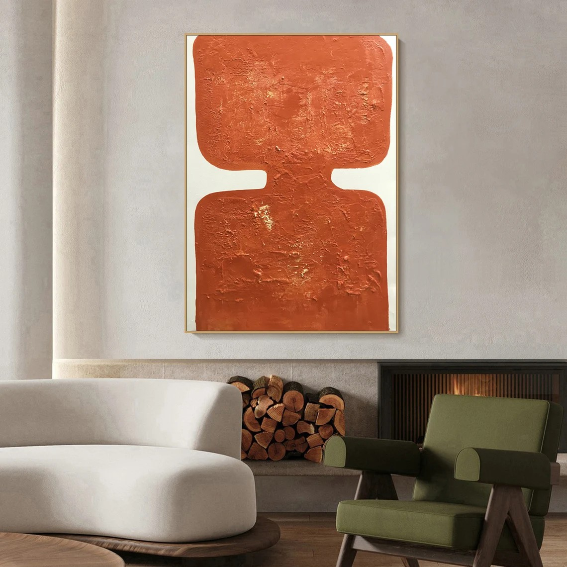 Wabi Sabi Abstract Art - Textured Oil Painting #TC 088