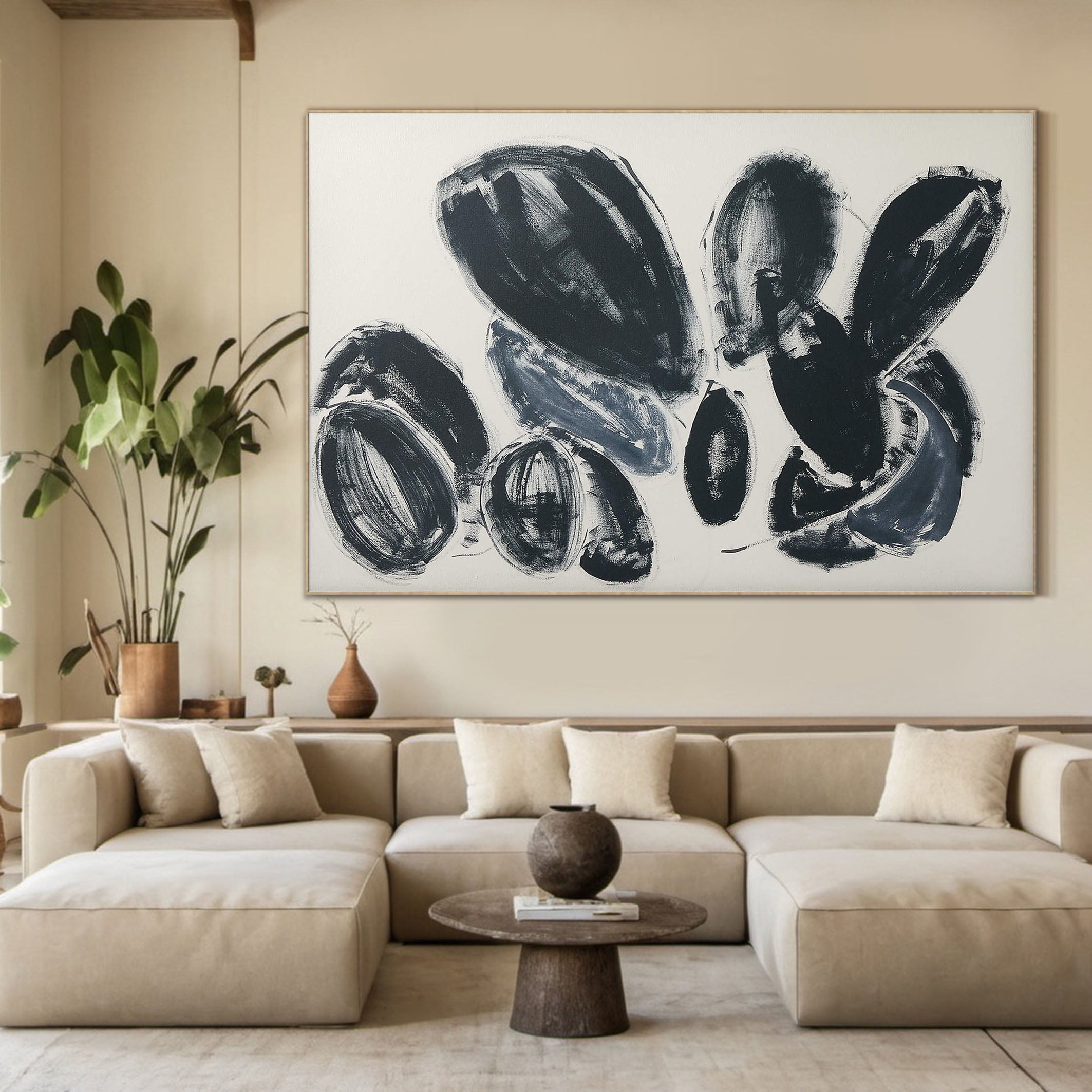 Original Organic Abstract Painting on Canvas #TC 131