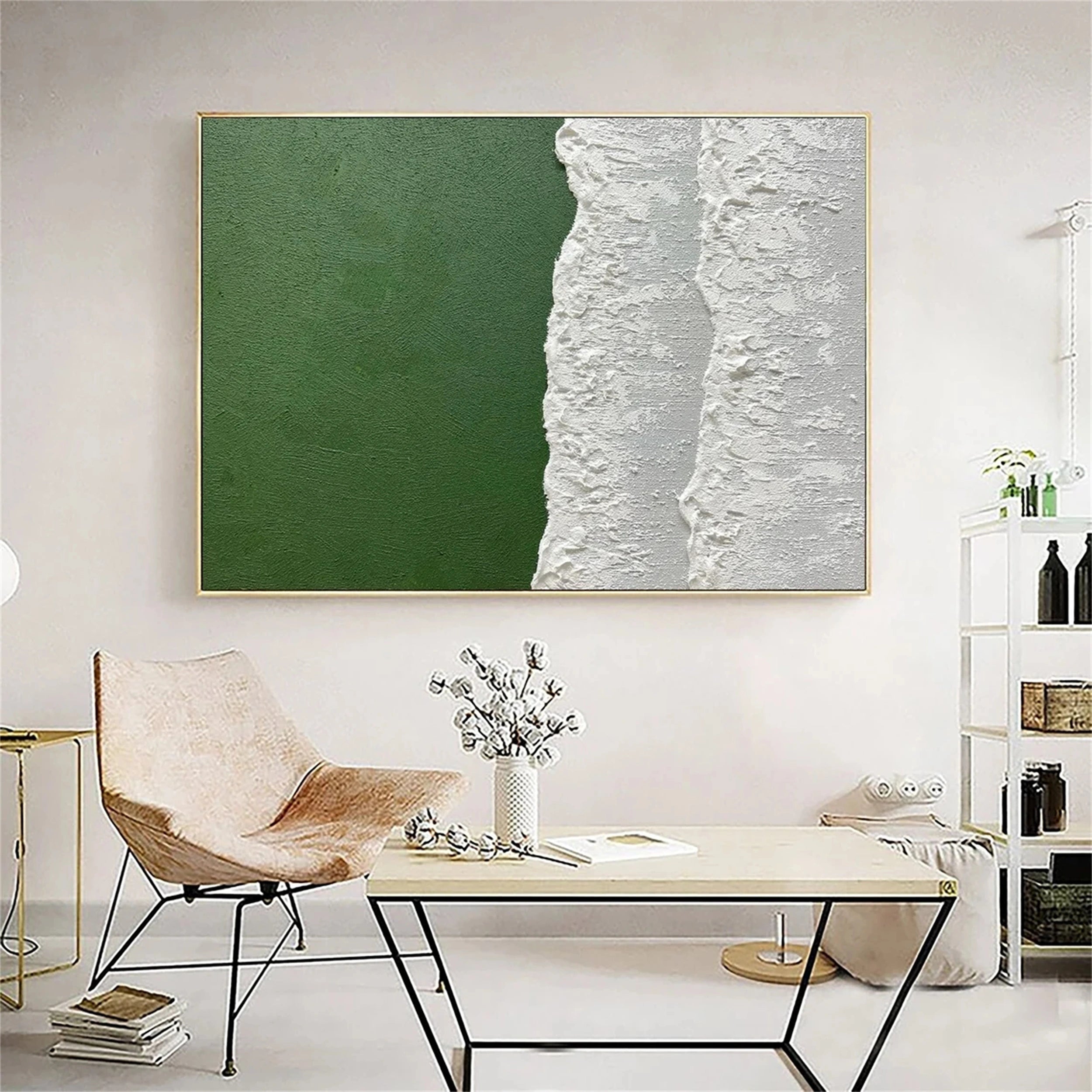 Green Break – Contemporary Seascape with Texture