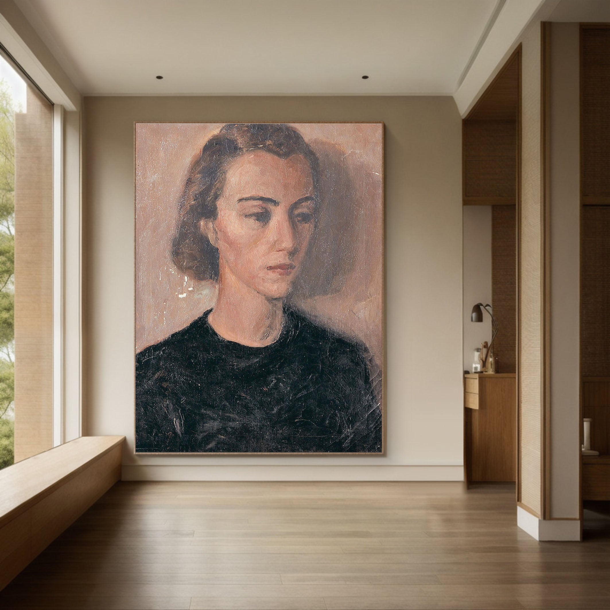 Hand Painted Portrait Art for Home Decor #TC 122