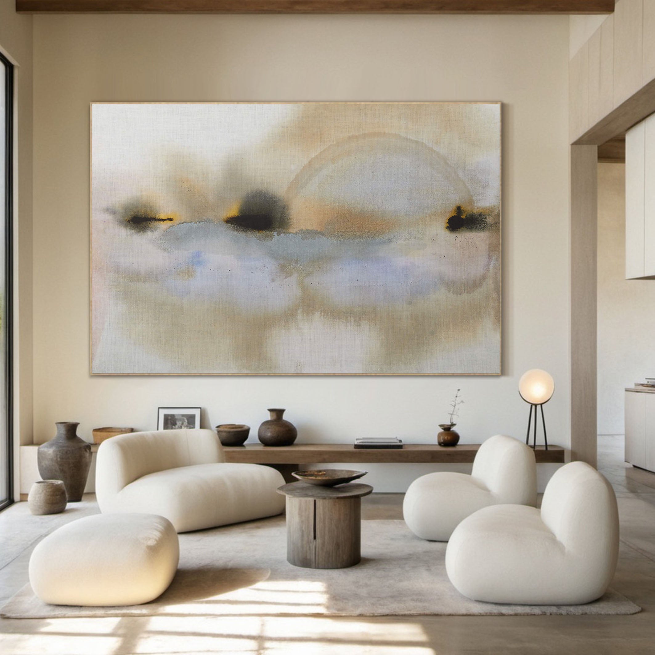 Soft Abstract Art Painting - Neutral Tones #TC 132