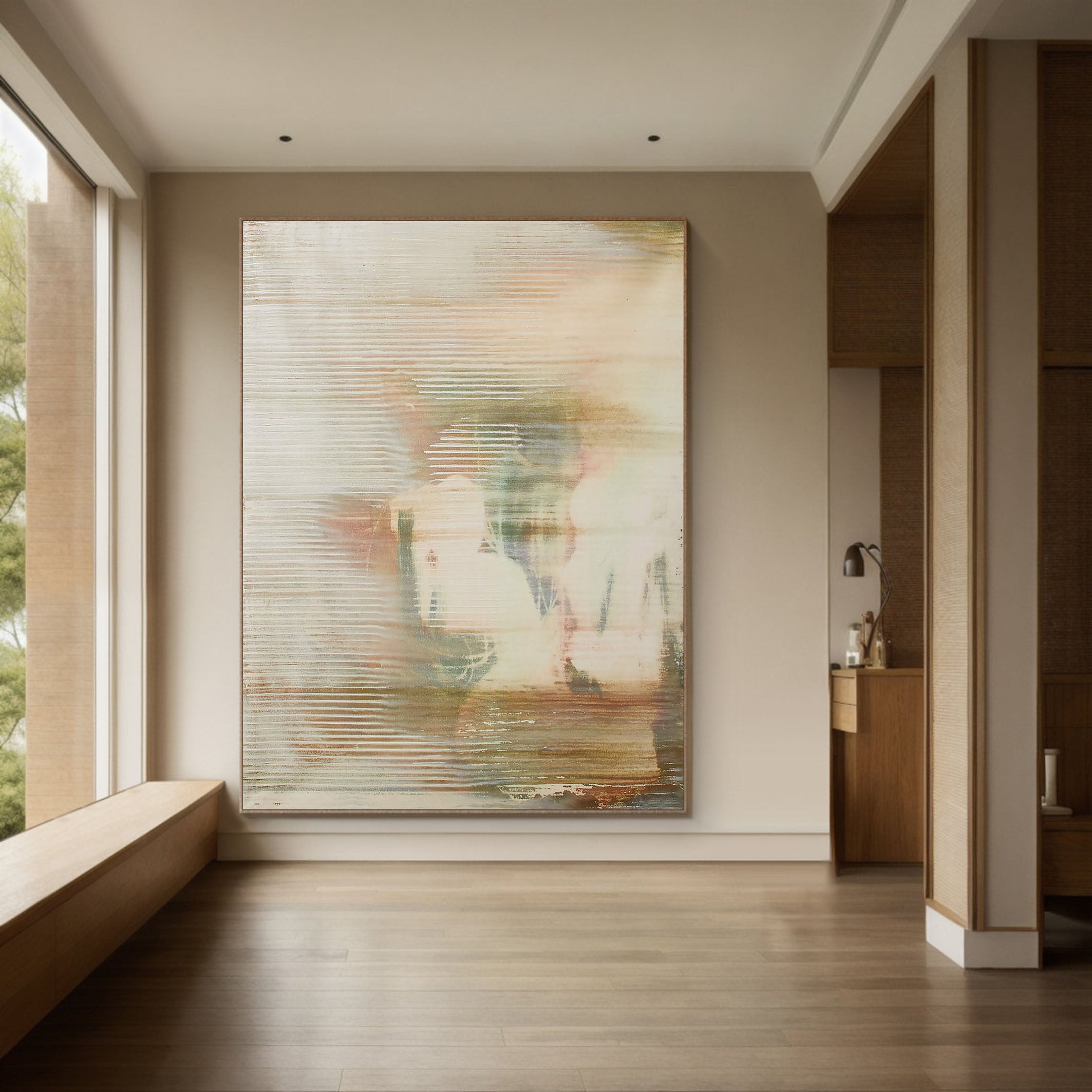 Large Abstract Art with Soft Colors & Texture #TC 120