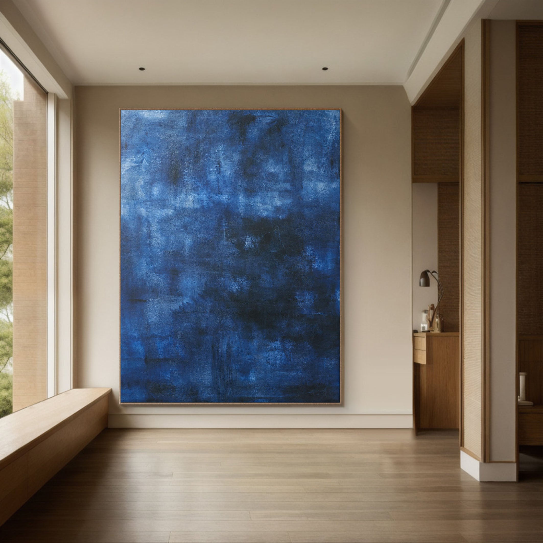 Large Blue Abstract Painting #TC 123
