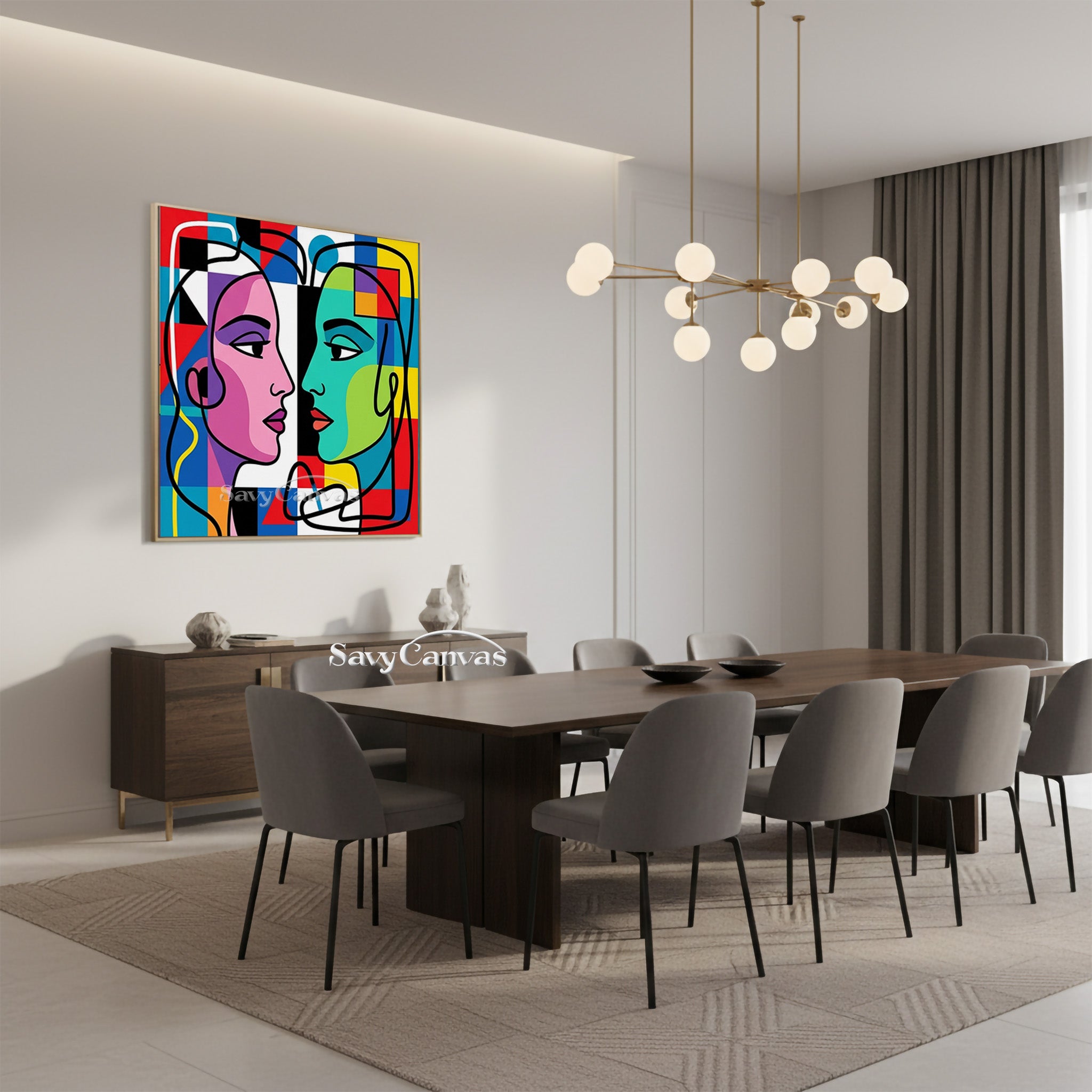 Modern Pop Art Portrait | Cubist Style Face Painting #AA 490