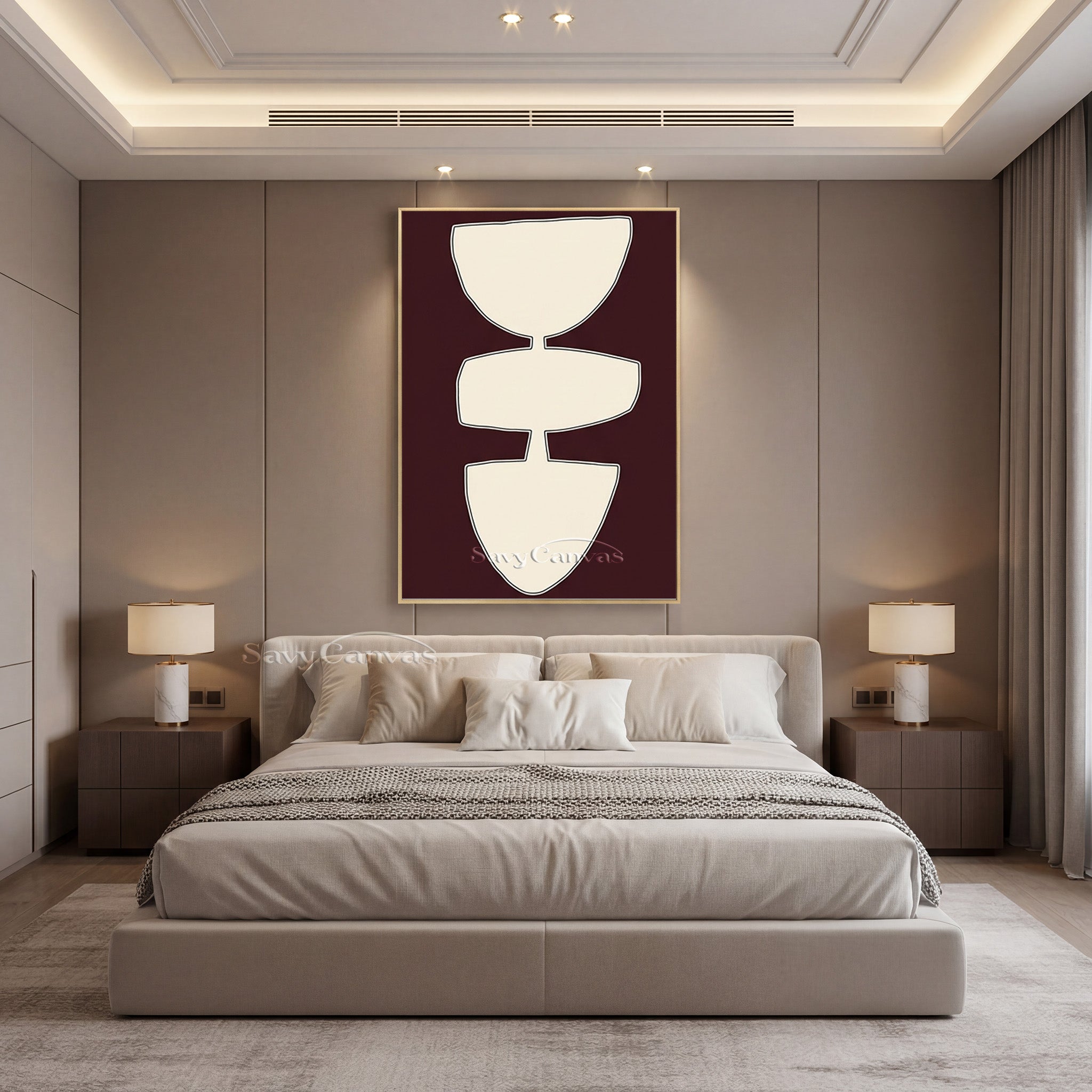 Modern Geometric Painting | Framed Minimalist Wall Art #AA 506