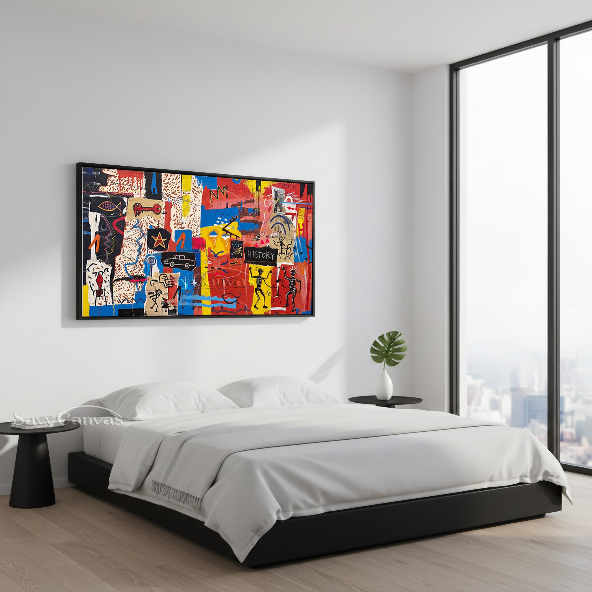 Neo-Expressionist Street Art Canvas - History & Future #SS 045