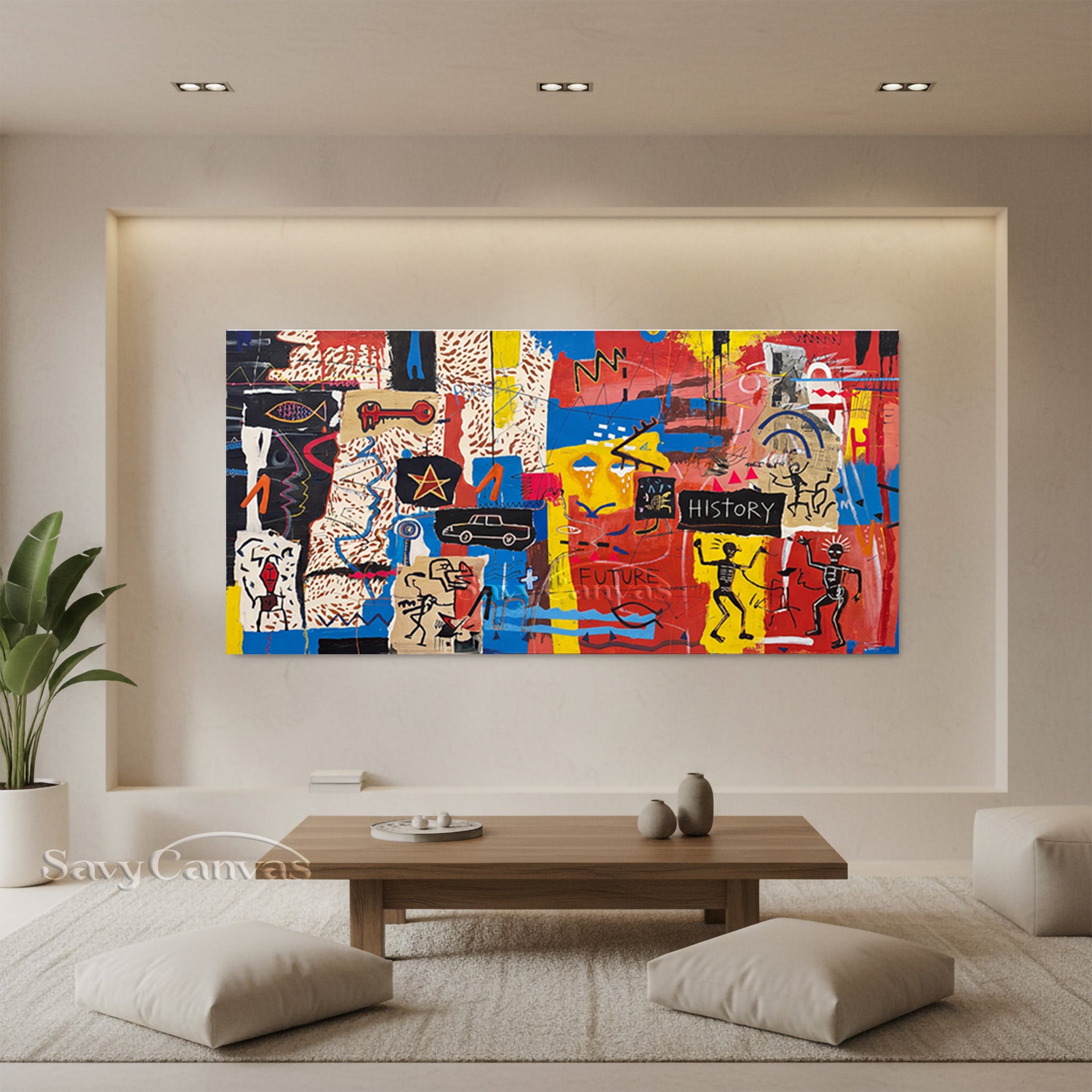 Neo-Expressionist Street Art Canvas - History & Future #SS 045