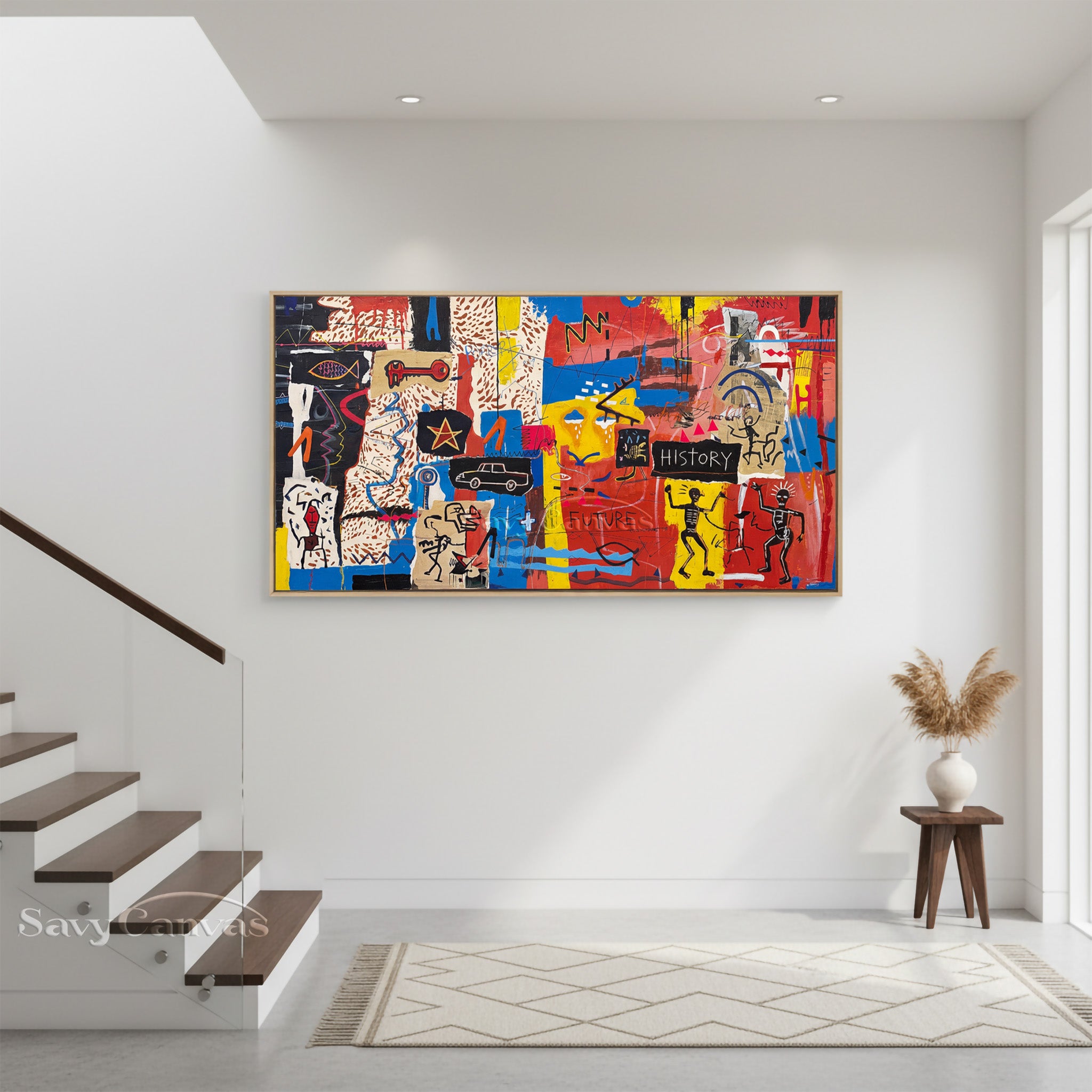Neo-Expressionist Street Art Canvas - History & Future #SS 045