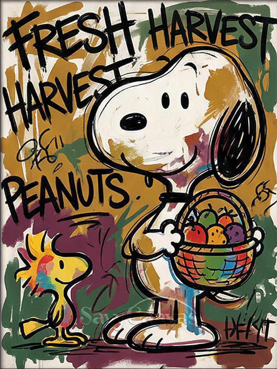 Snoopy & Woodstock Harvest Style Hand | painted Wall Decor #SS 068