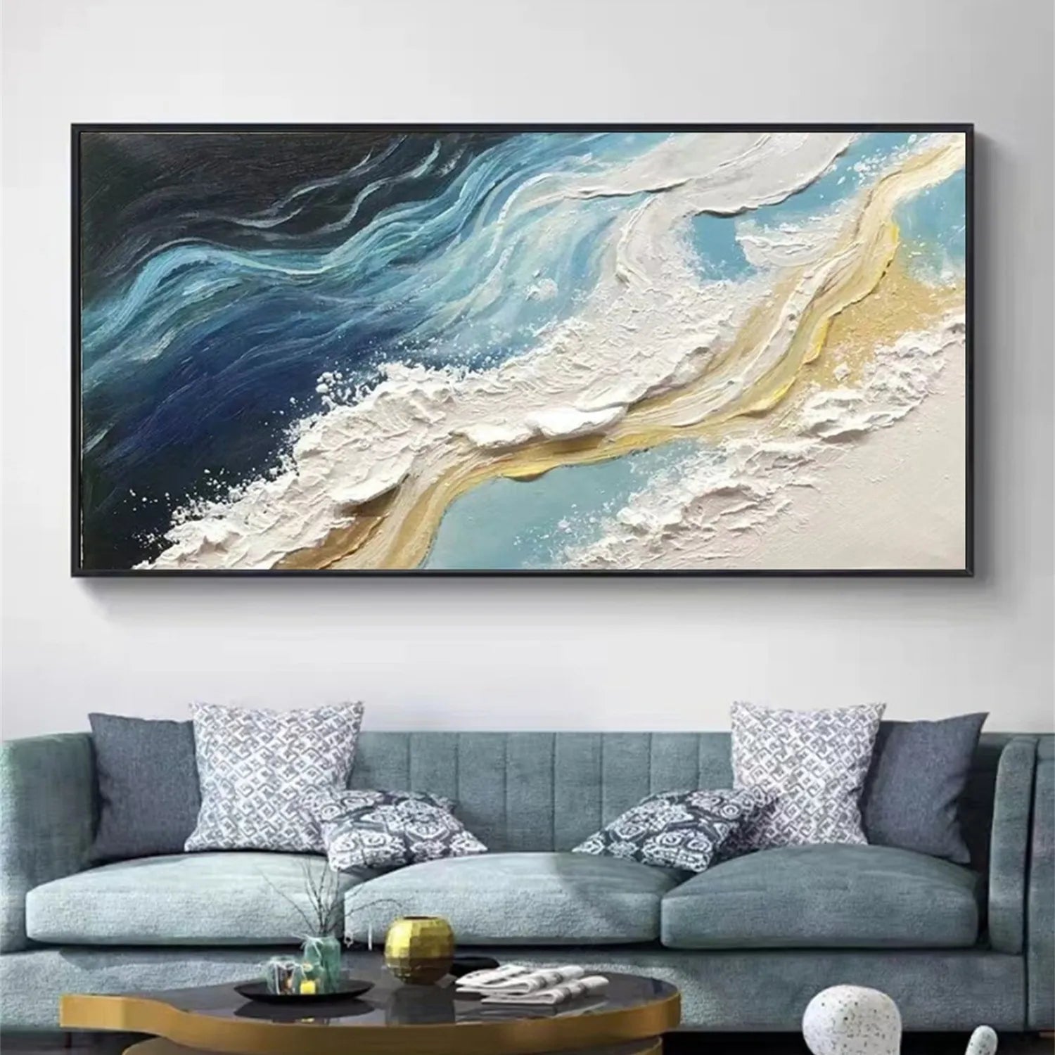 Stunning Abstract Ocean Wave Canvas for Sale - Add a Coastal Vibe to Your Home