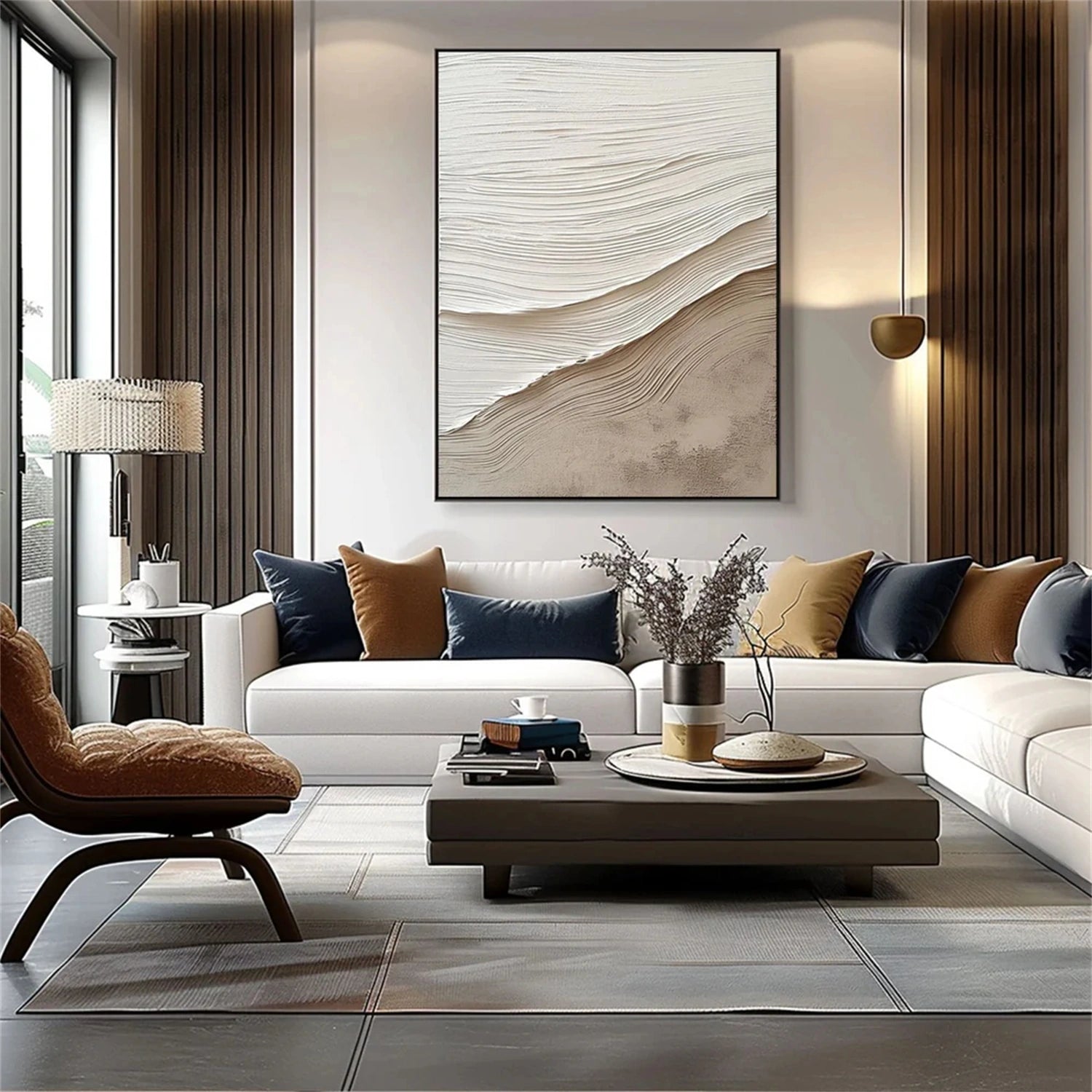 Tactile Neutral Wall Art – Earthy Textured Minimalism # JJ 143