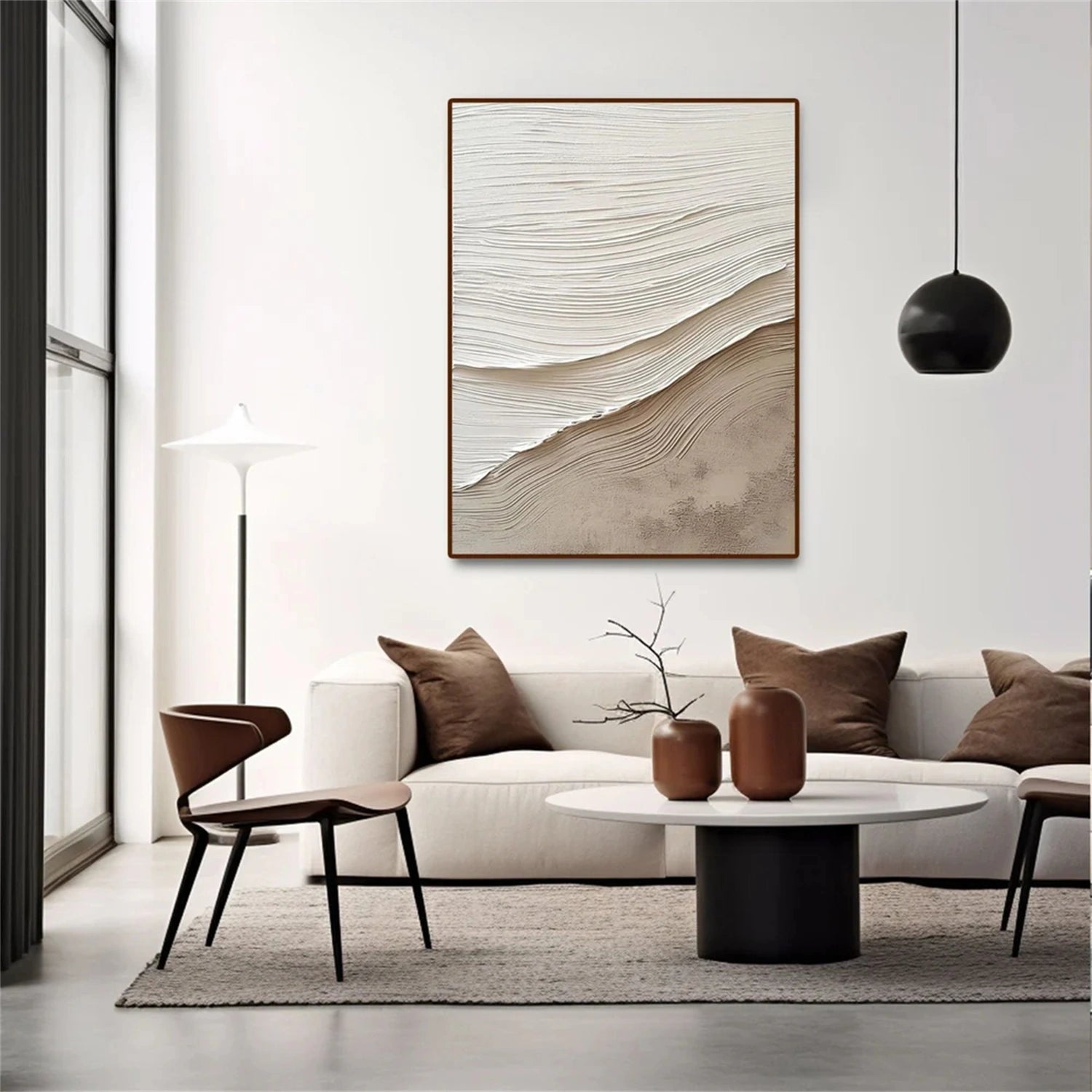 Tactile Neutral Wall Art – Earthy Textured Minimalism # JJ 143