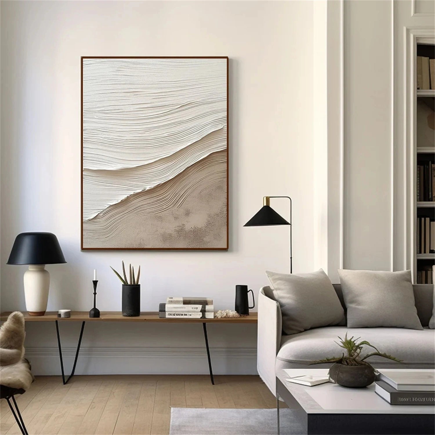 Tactile Neutral Wall Art – Earthy Textured Minimalism # JJ 143