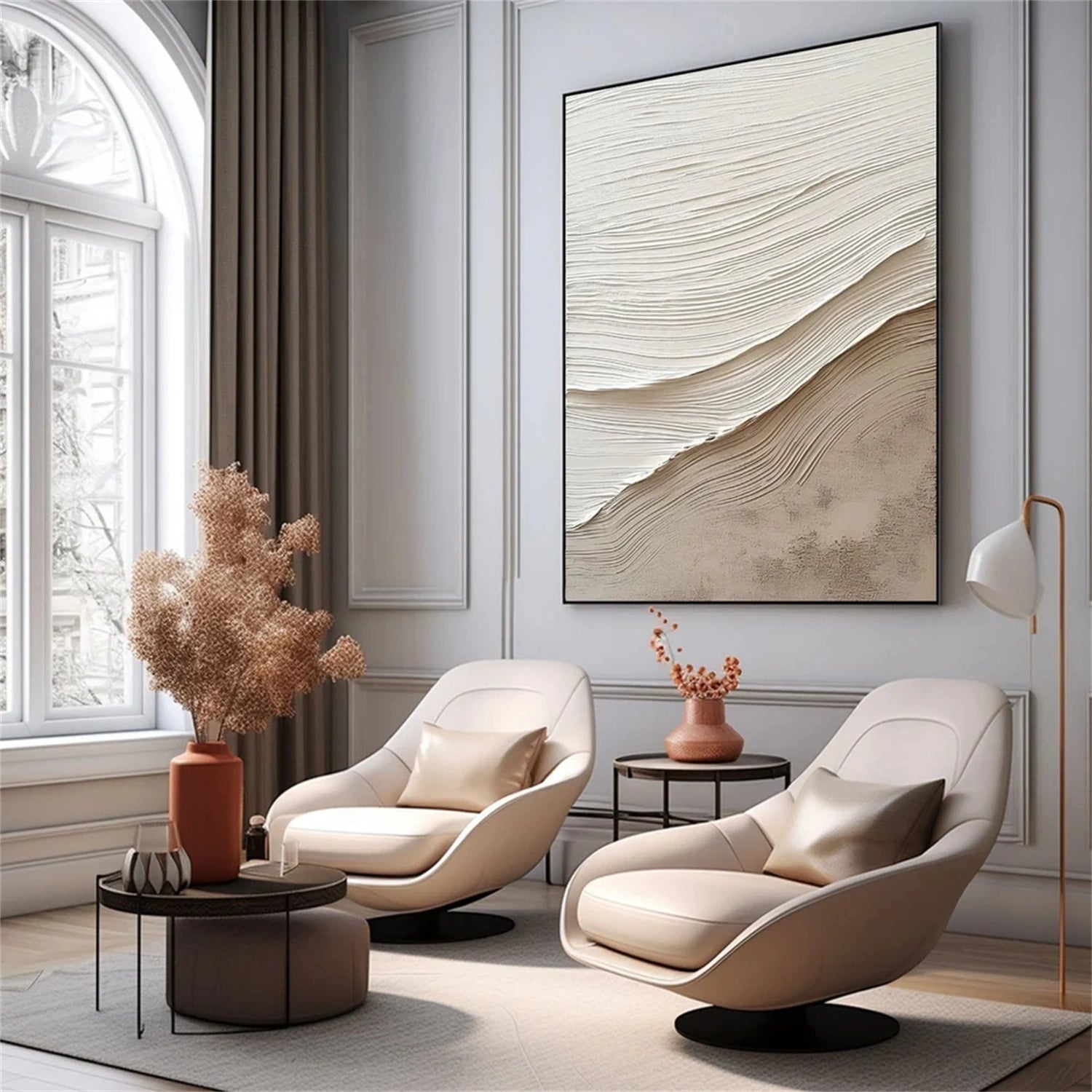 Tactile Neutral Wall Art – Earthy Textured Minimalism # JJ 143