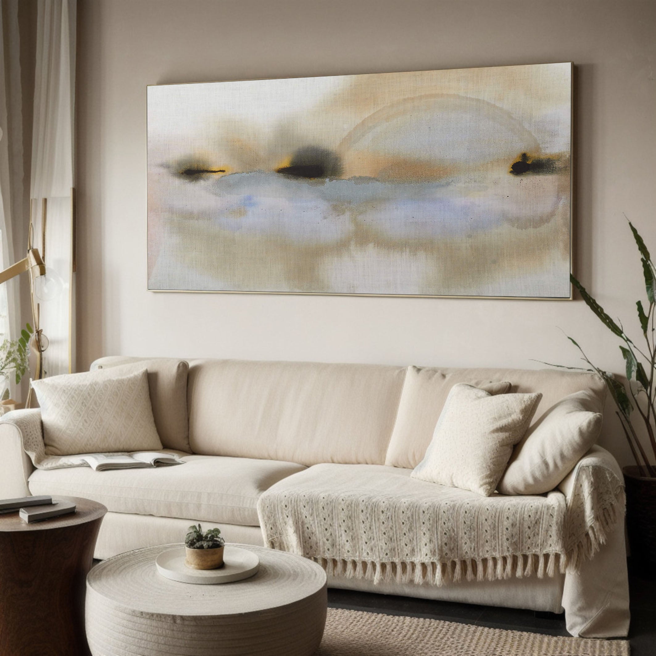 Soft Abstract Art Painting - Neutral Tones #TC 132