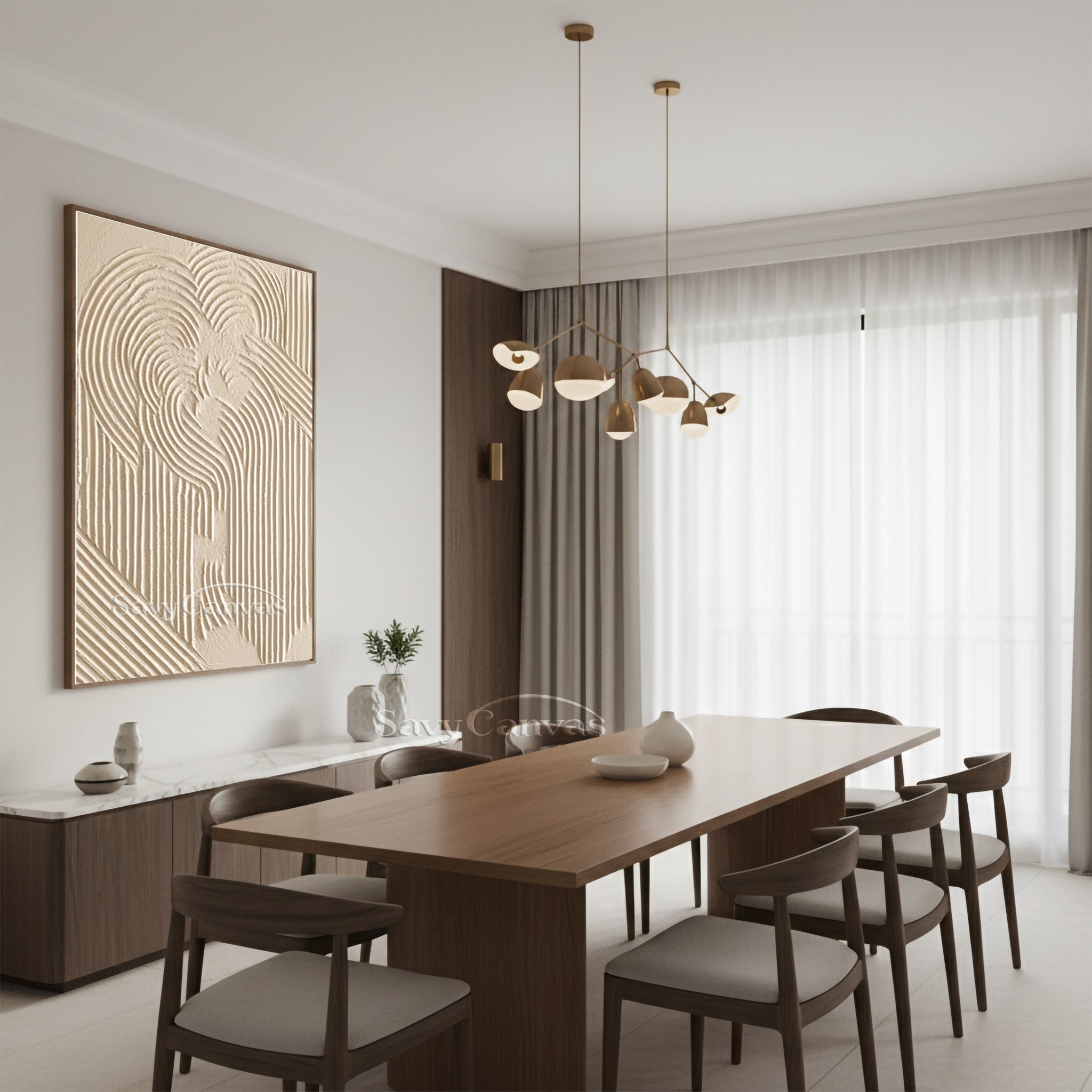 Wabi-Sabi Style Textured Painting| Beige Abstract 3D Art Piece #SS 012