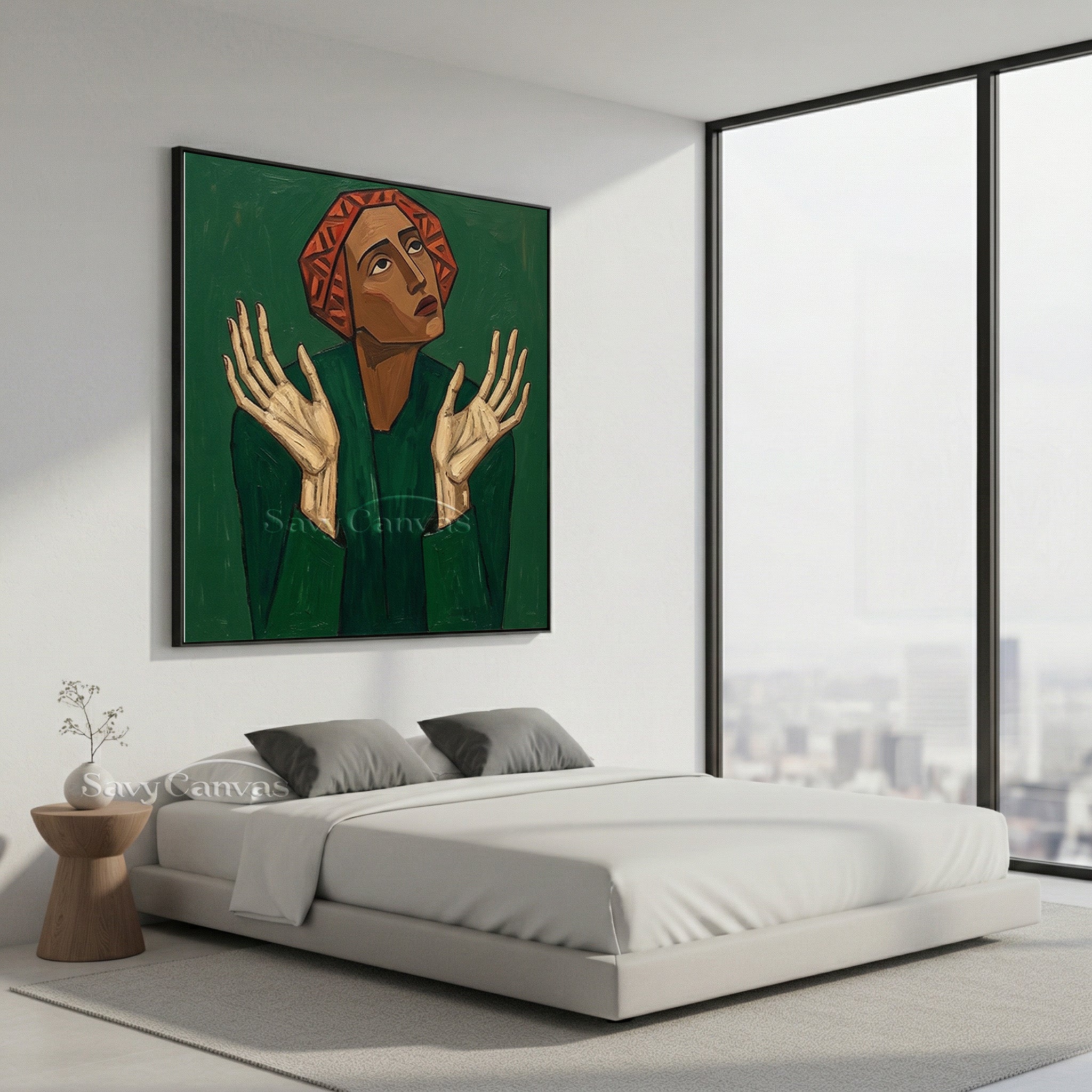 Contemporary Religious Style Portrait Wall Art | Hand-Painted #SS 109