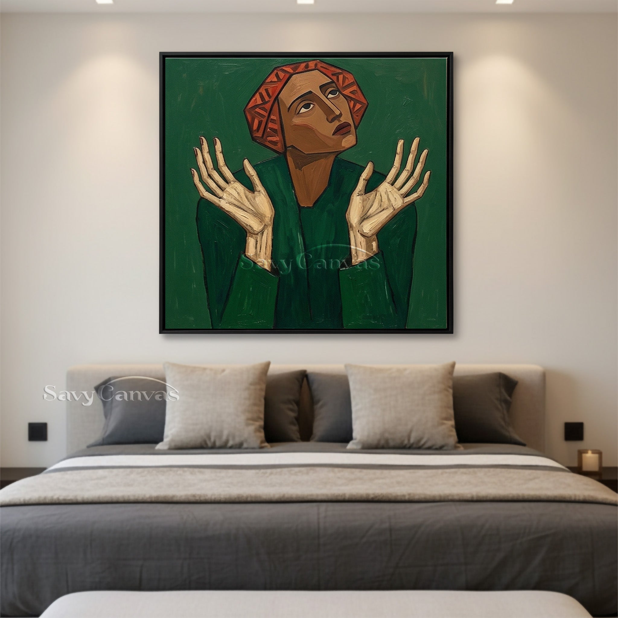 Contemporary Religious Style Portrait Wall Art | Hand-Painted #SS 109