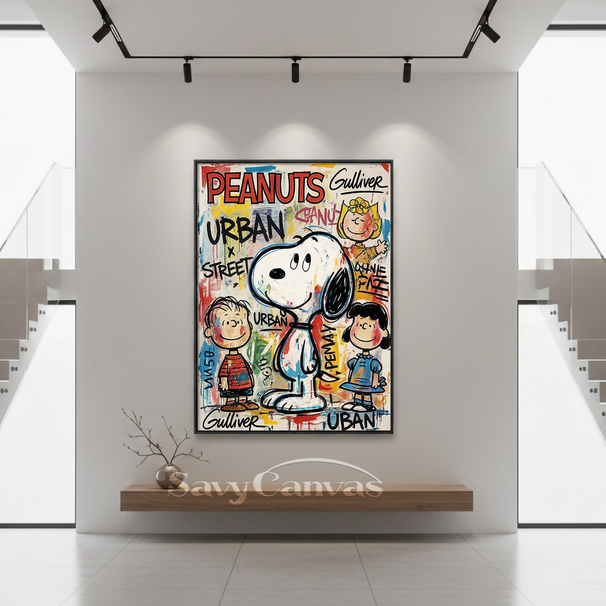 Modern Urban Street Art Peanuts Oil Painting for Wall Decor #SS 069