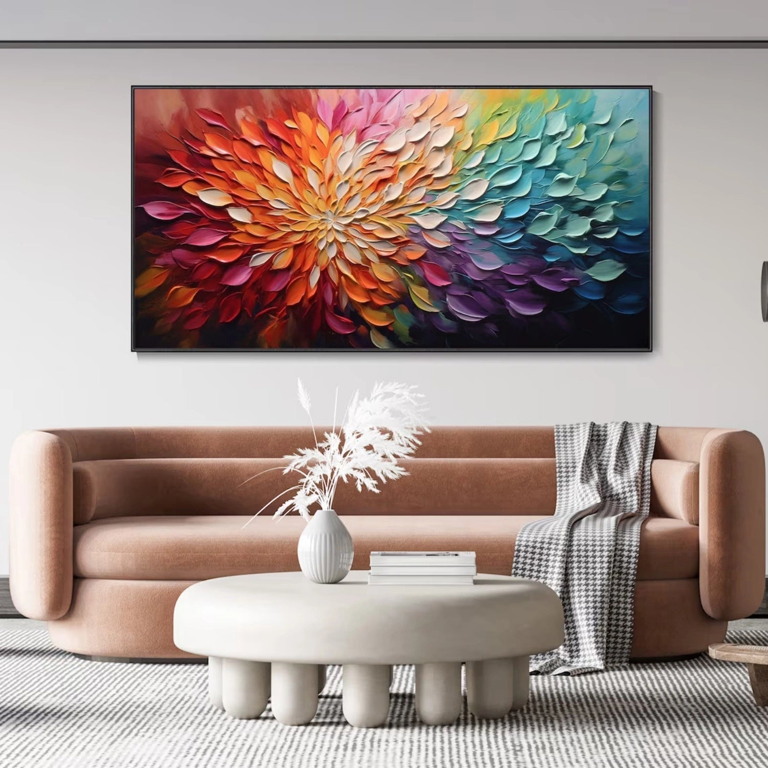 Colorful Abstract Flower Oil Painting for Your Living Space #JJ 340