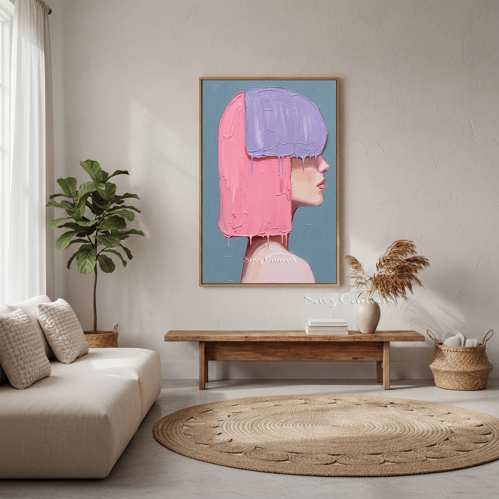 Textured Woman's Portrait | 3D Palette Knife Art #AA 538