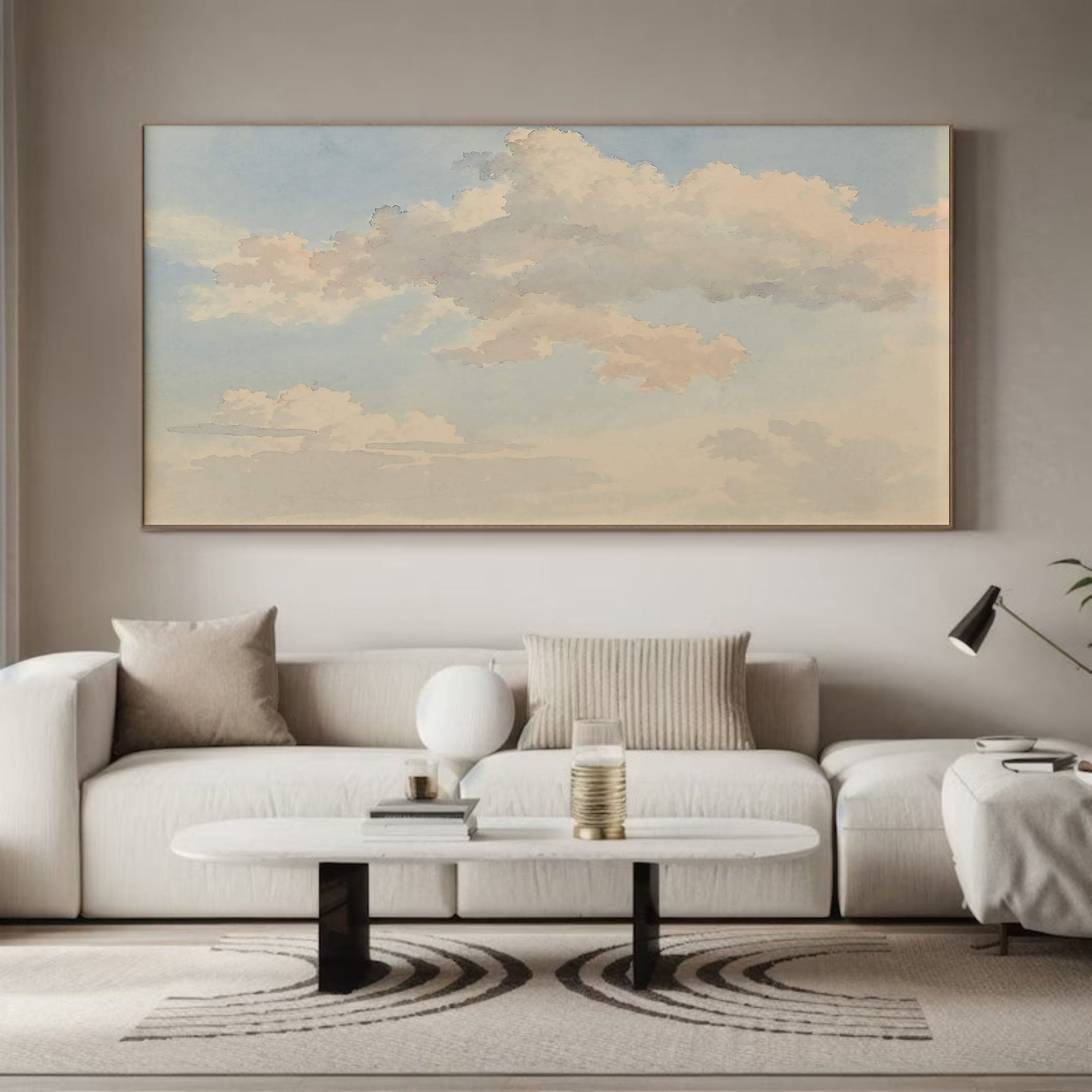 Original Sky and Clouds Art - Handmade Oil Painting #TC 134