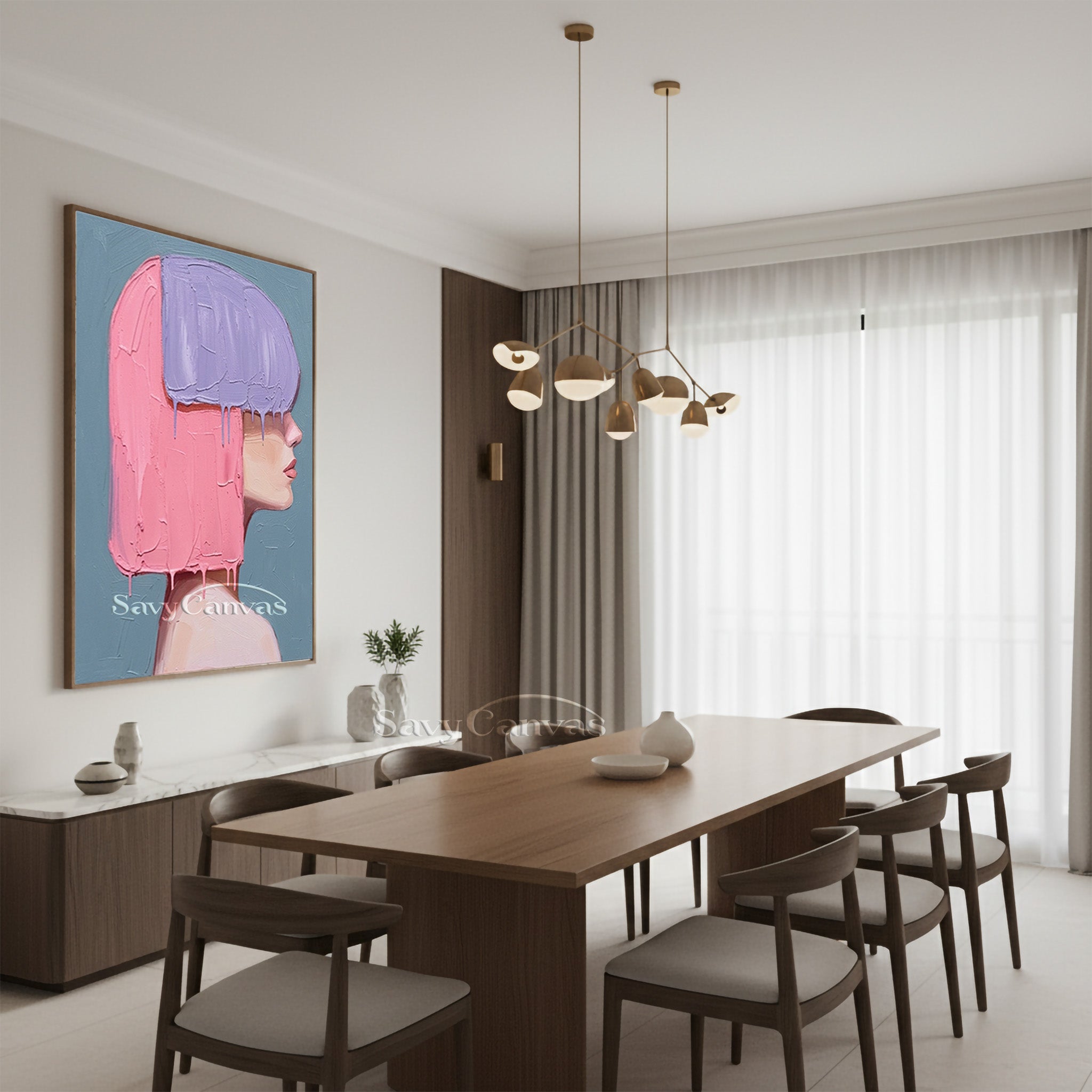 Textured Woman's Portrait | 3D Palette Knife Art #AA 538