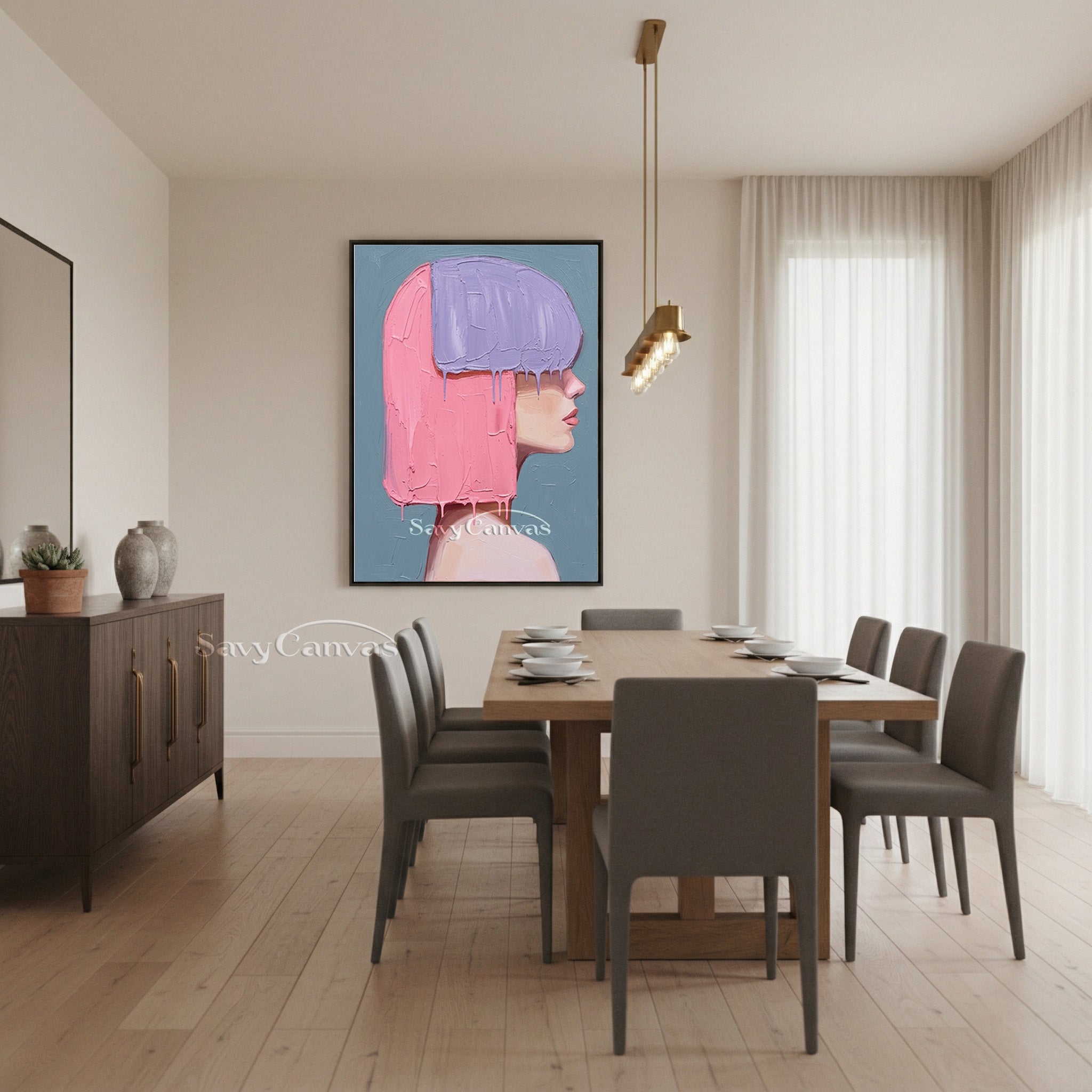 Textured Woman's Portrait | 3D Palette Knife Art #AA 538