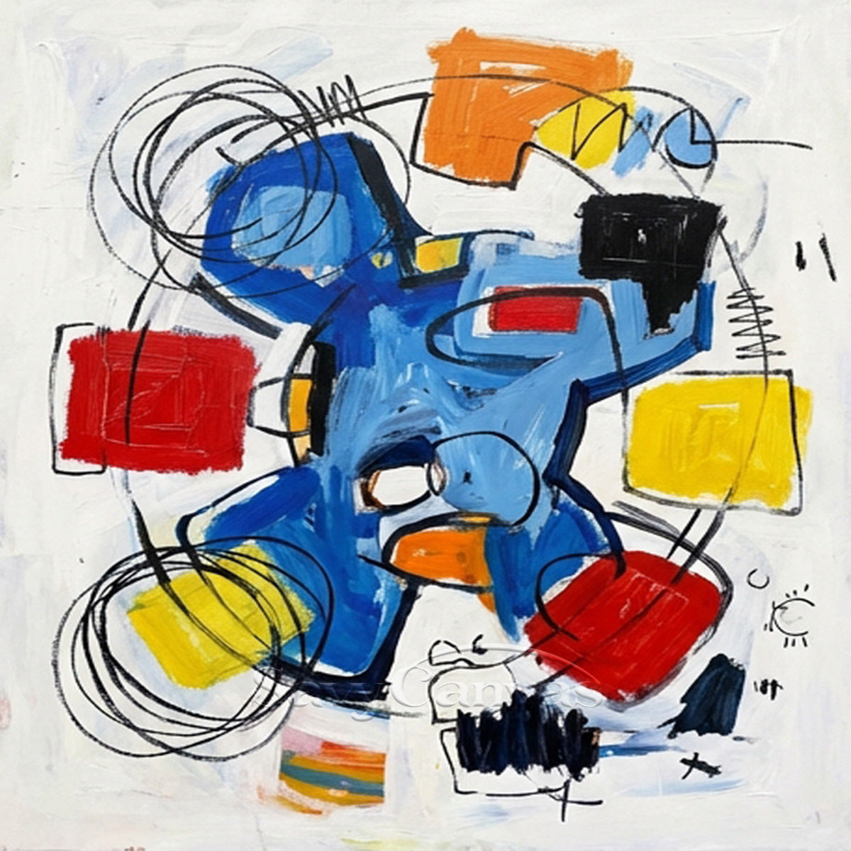 Abstract Expressionist Art | Pop Art Style Painting #AA 485