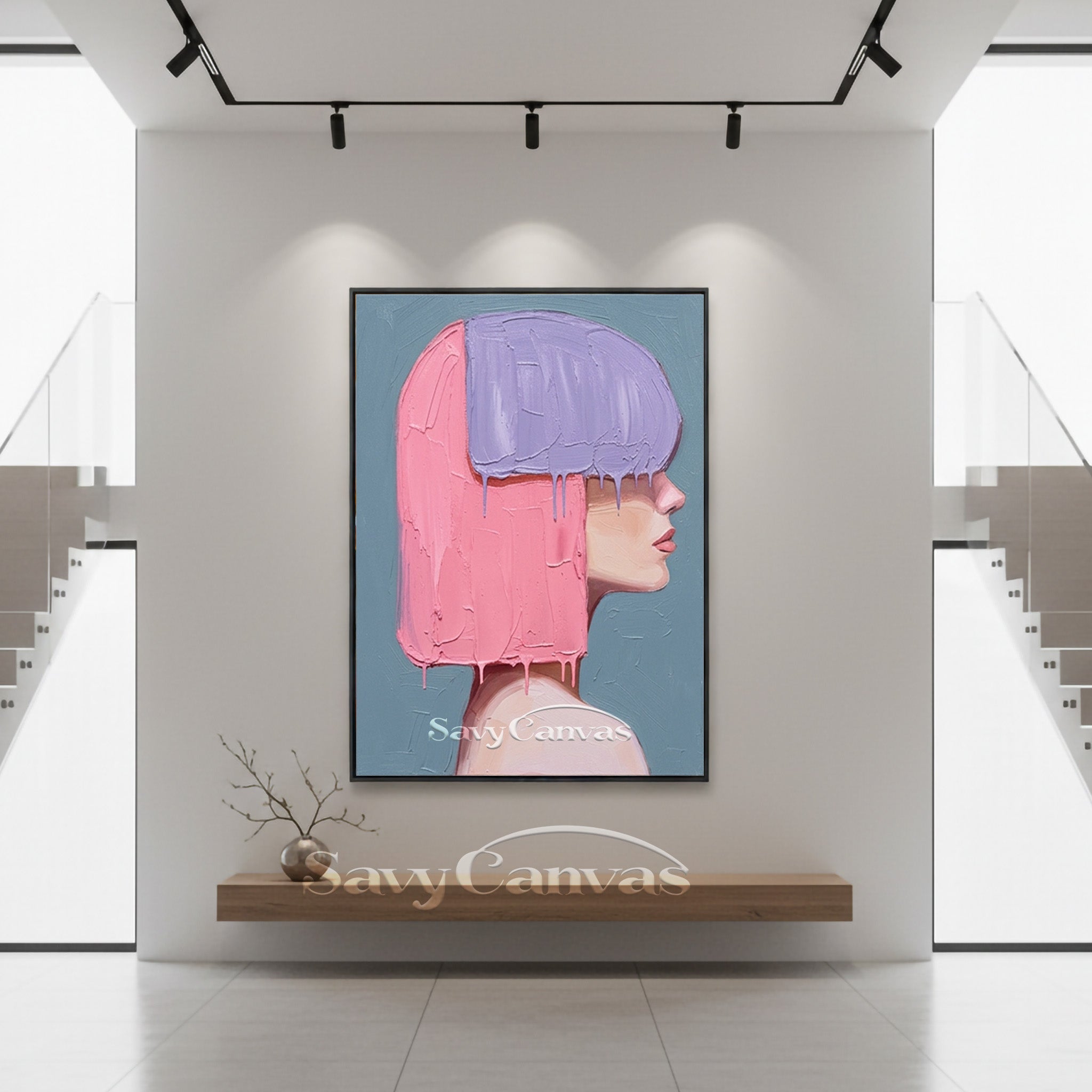 Textured Woman's Portrait | 3D Palette Knife Art #AA 538