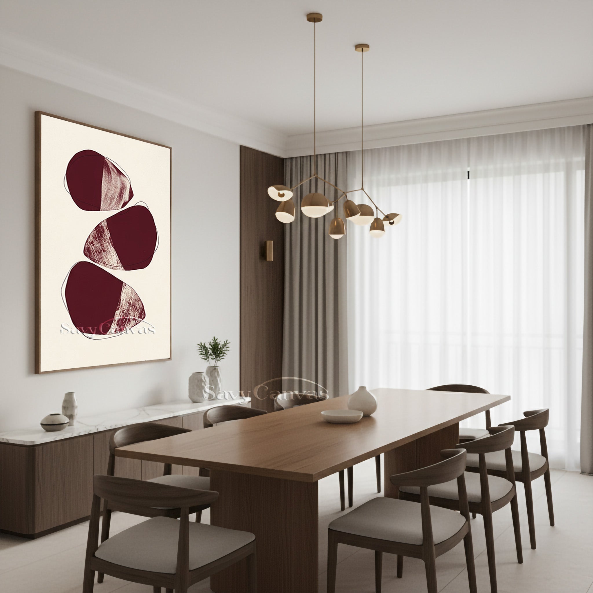 Japandi Style Abstract Print | Wabi-Sabi Wall Decor #AA 509