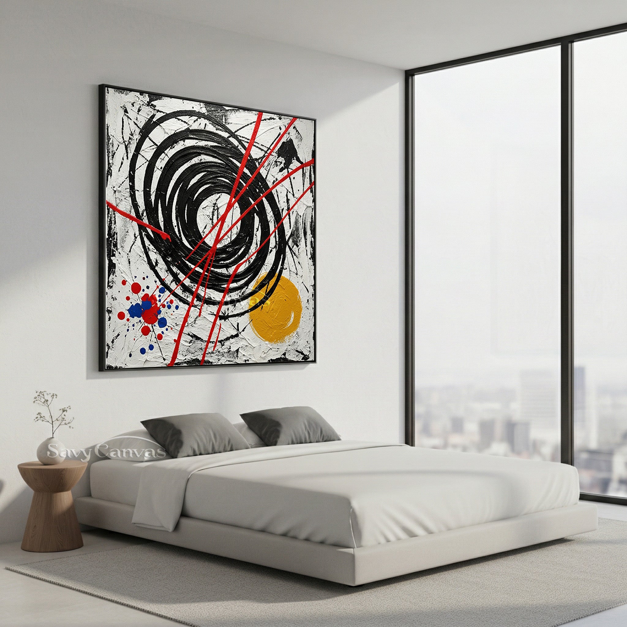 Colorful Pollock-Style Drip Art | Modern Expressive Wall Decor #JJ 459