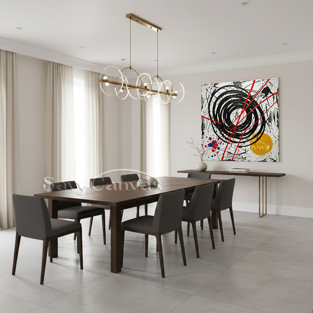 Colorful Pollock-Style Drip Art | Modern Expressive Wall Decor #JJ 459