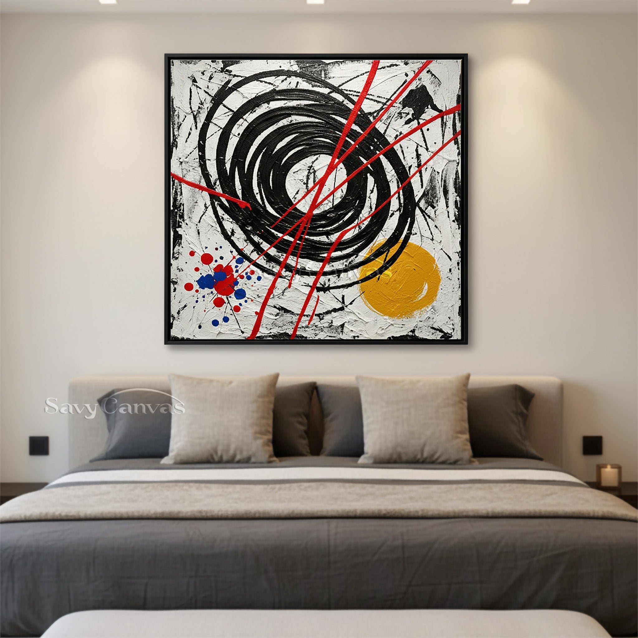 Colorful Pollock-Style Drip Art | Modern Expressive Wall Decor #JJ 459