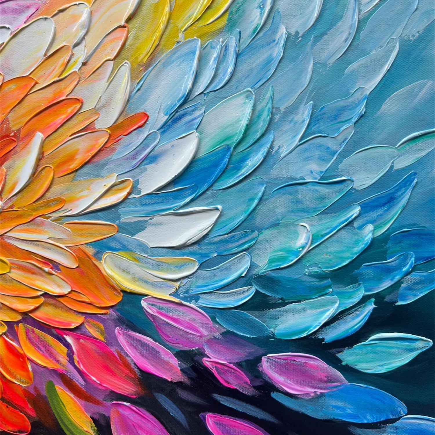 Colorful Abstract Flower Oil Painting for Your Living Space #JJ 340