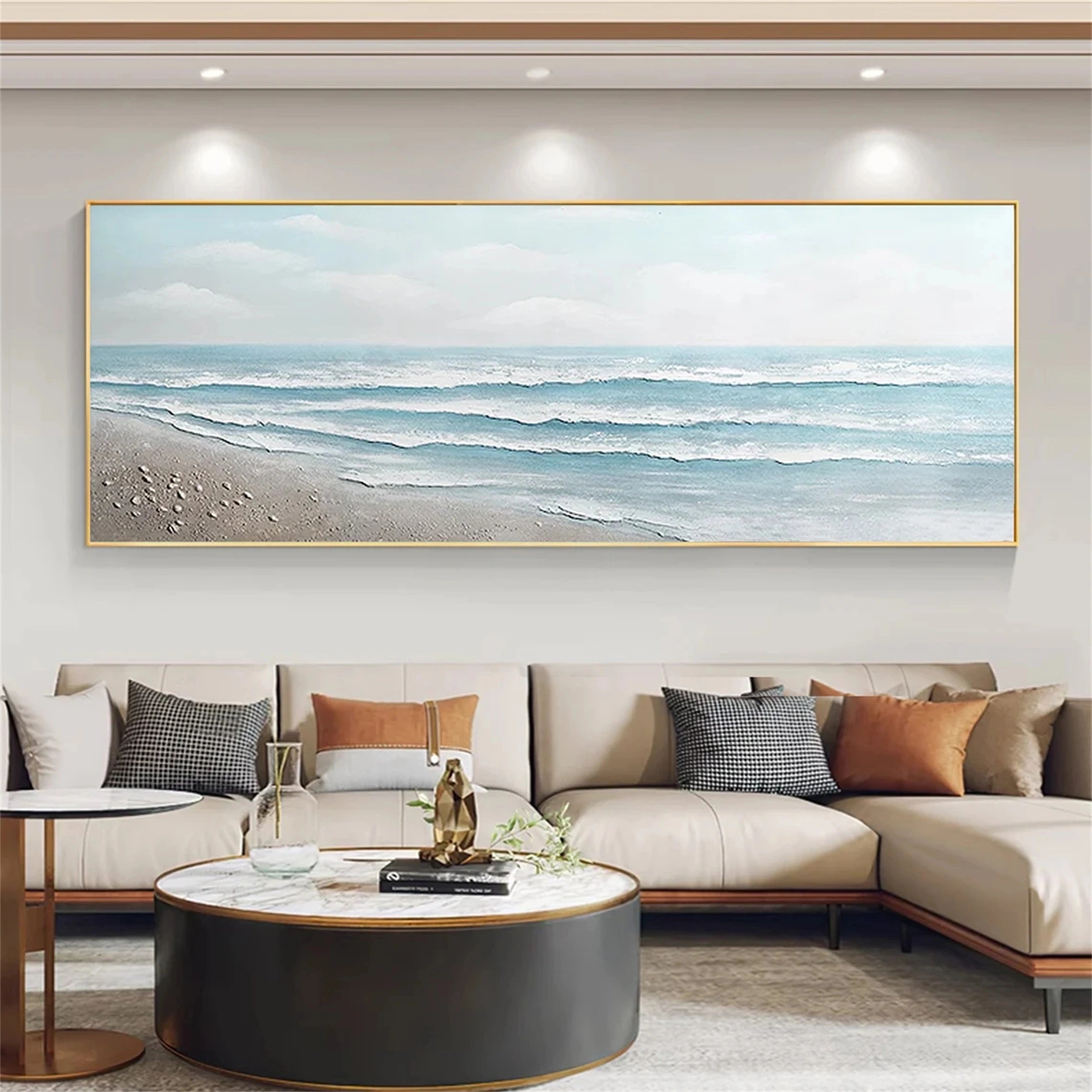 Whispering Tides – Horizontal Ocean Wall Art