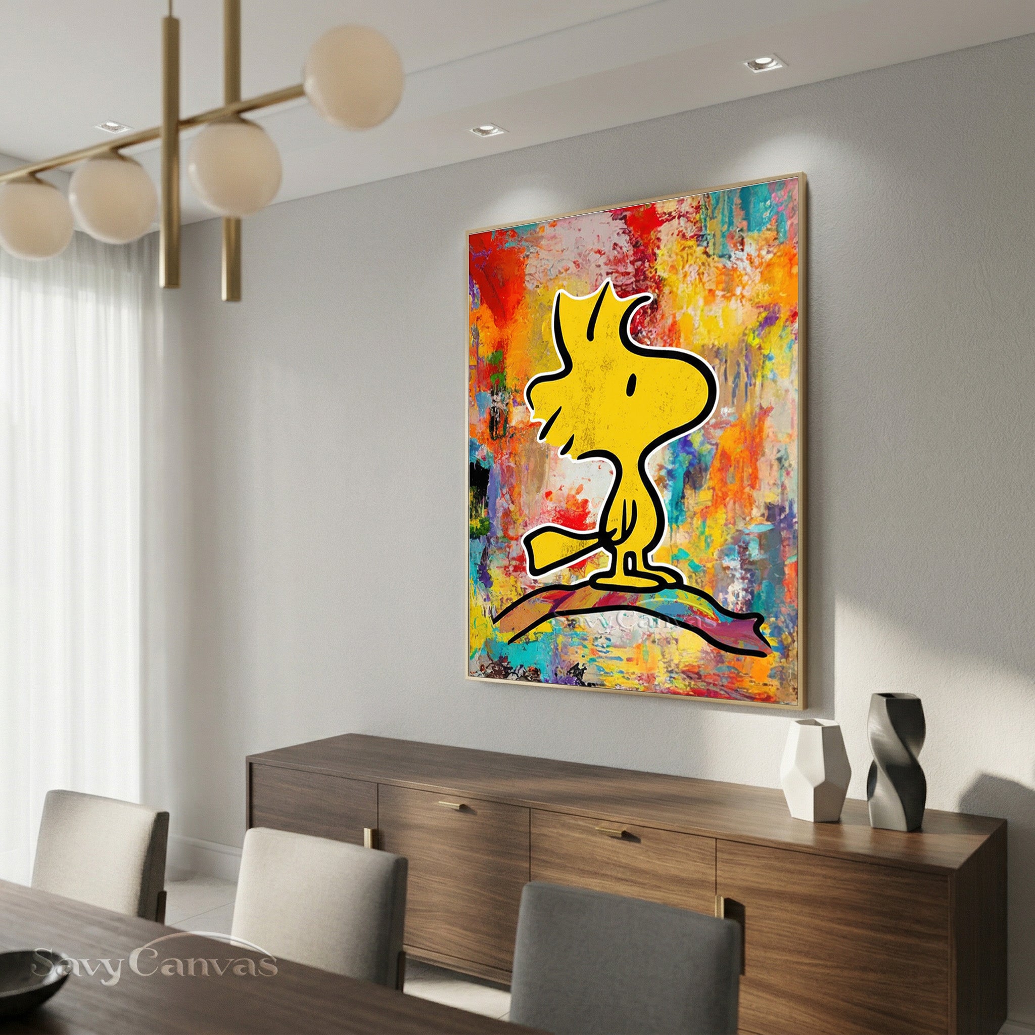 Woodstock Pop Art Hand-Painted Oil Painting #SS 072