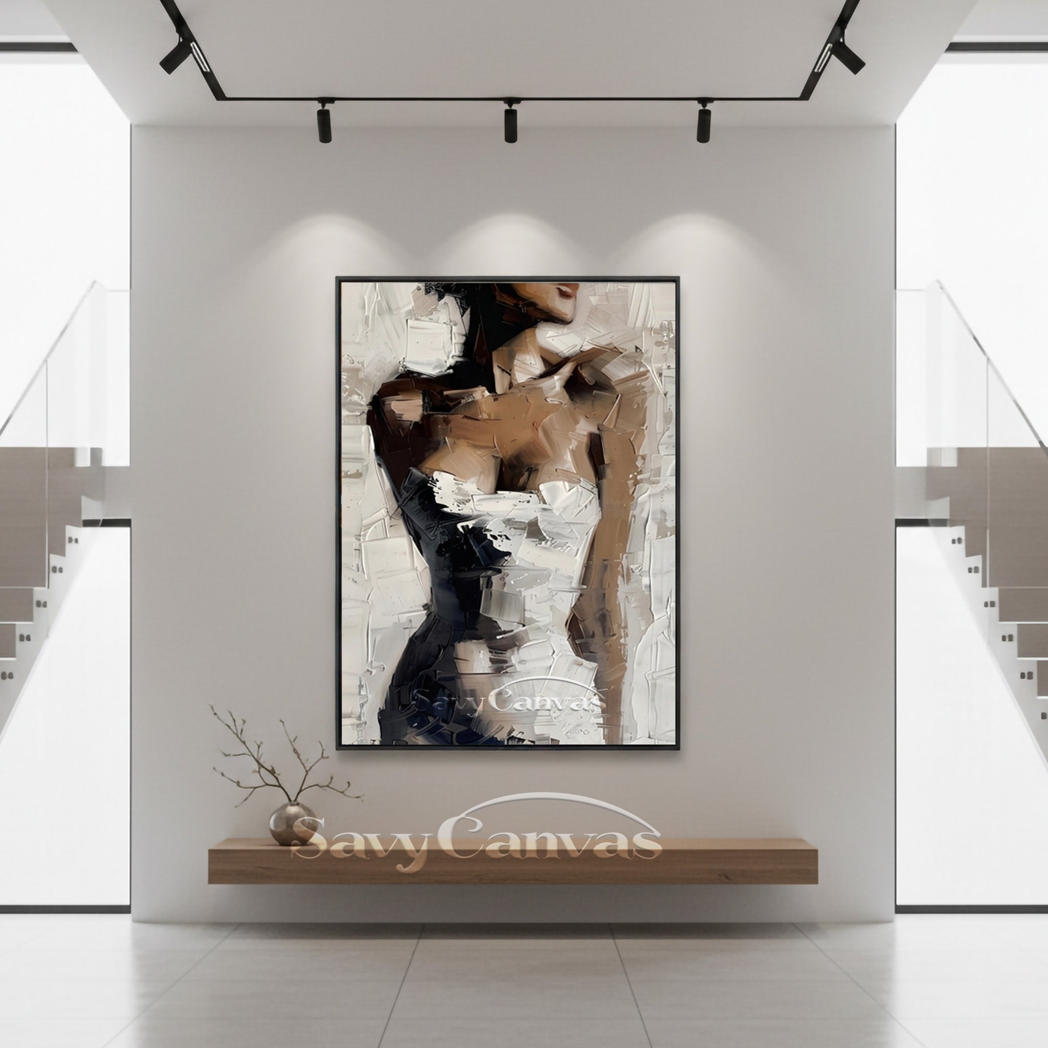 Hand-Painted Textured Nude Art Oil Painting on Canvas #SS 146