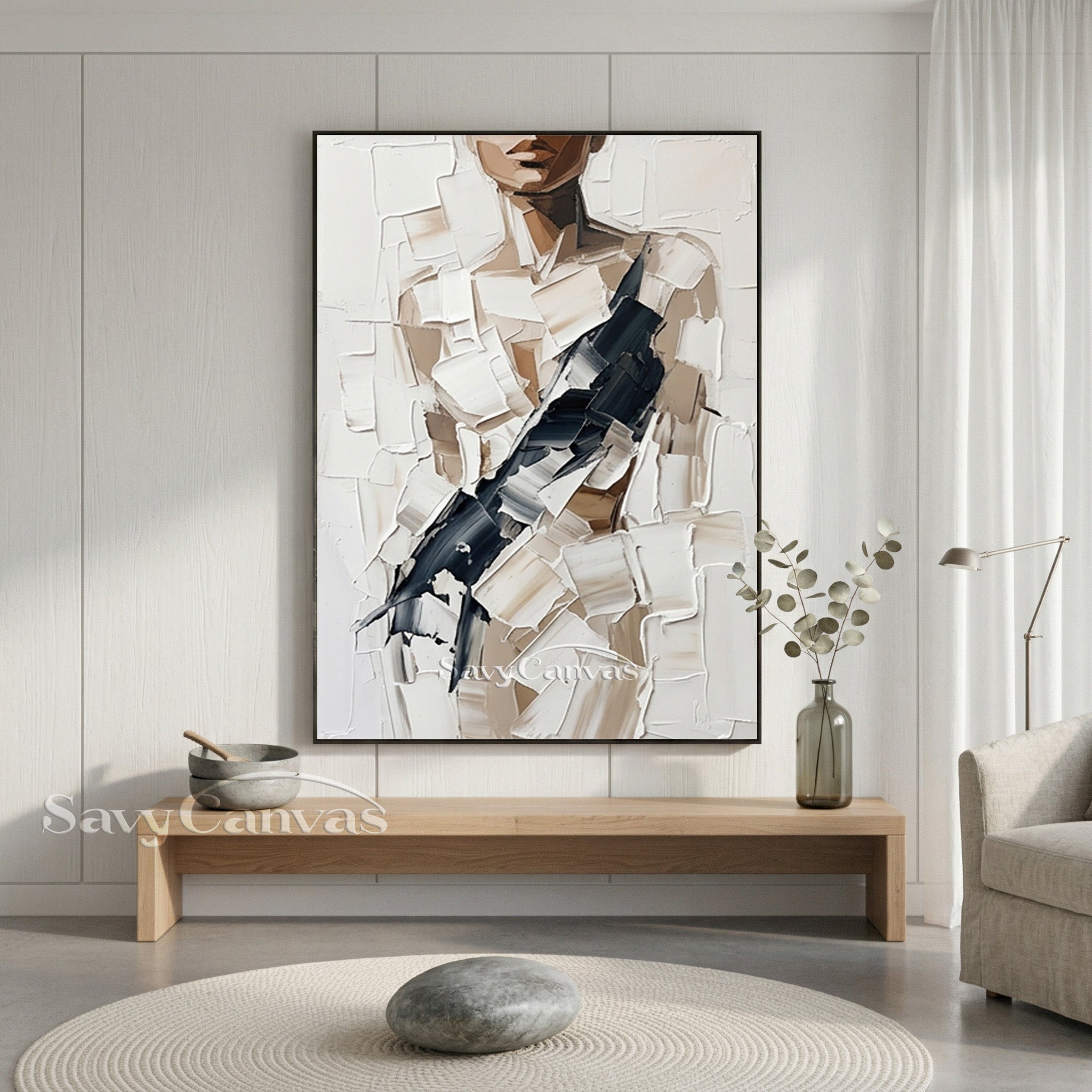 Original Palette Knife Impasto Art | Abstract Woman Portrait #SS 147