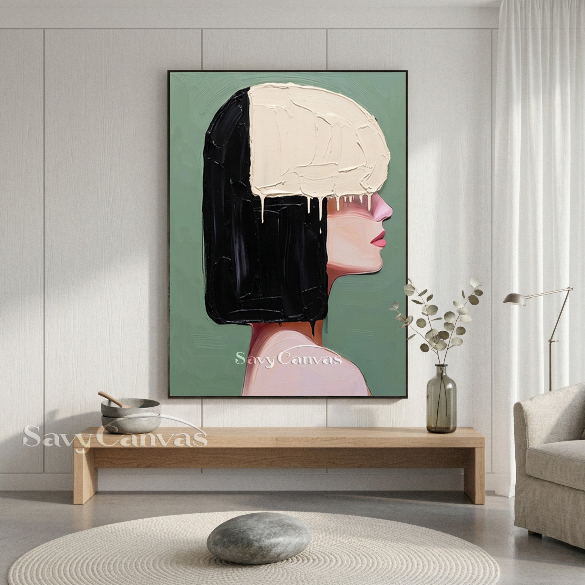 Textured Woman's Portrait | 3D Palette Knife Art #AA 512