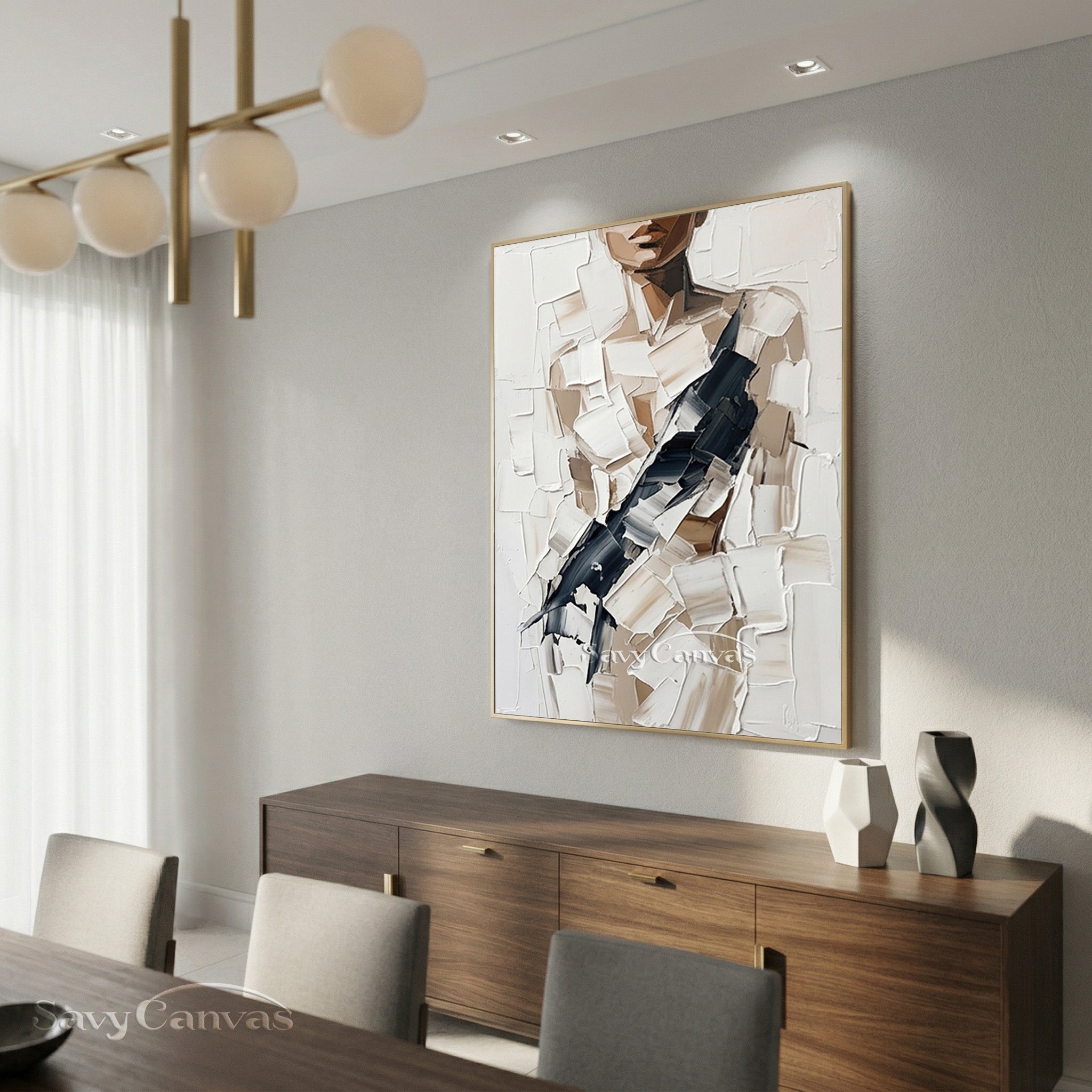 Original Palette Knife Impasto Art | Abstract Woman Portrait #SS 147