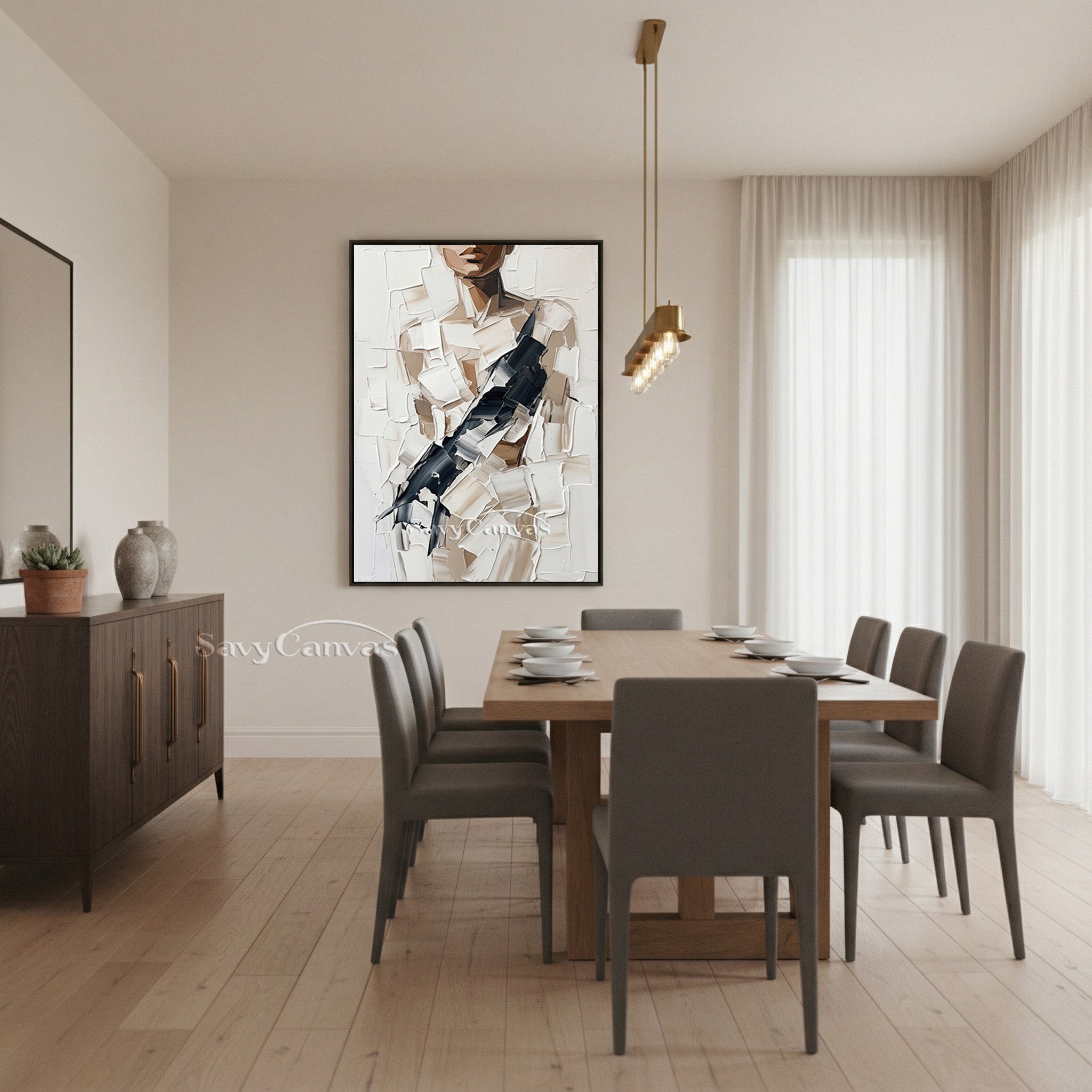 Original Palette Knife Impasto Art | Abstract Woman Portrait #SS 147