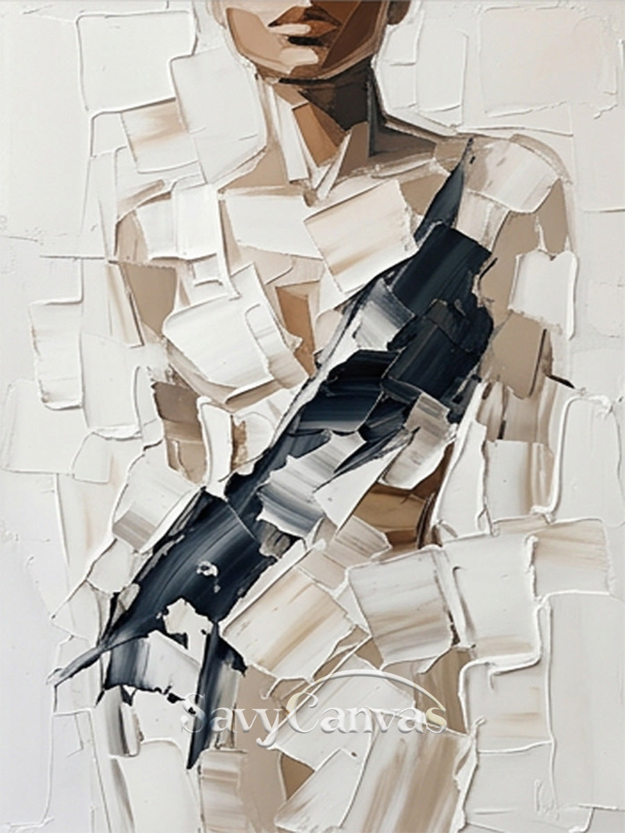 Original Palette Knife Impasto Art | Abstract Woman Portrait #SS 147