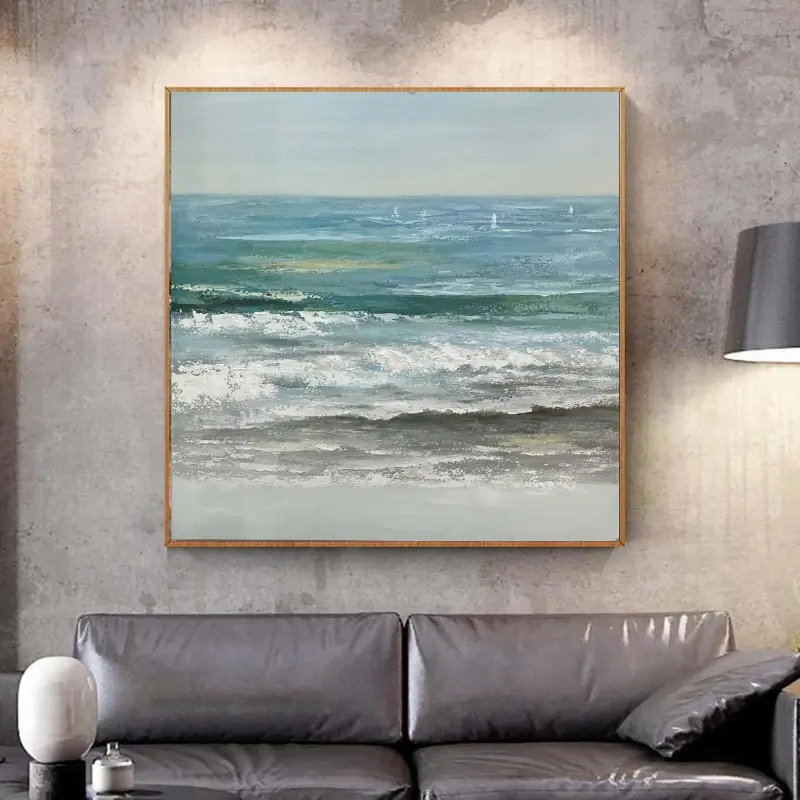 Textured Abstract Neutral Beach Wall Art