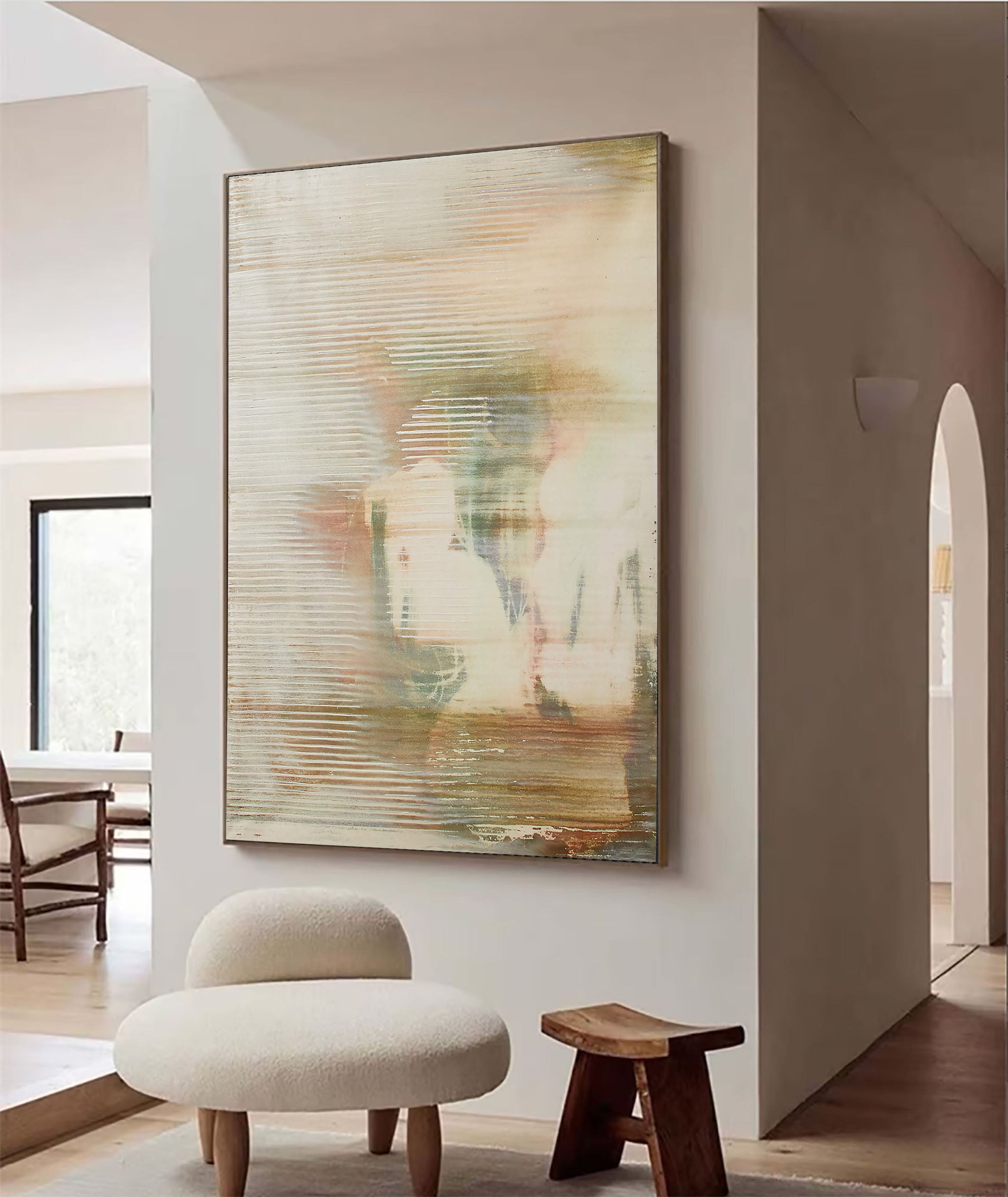 Large Abstract Art with Soft Colors & Texture #TC 120