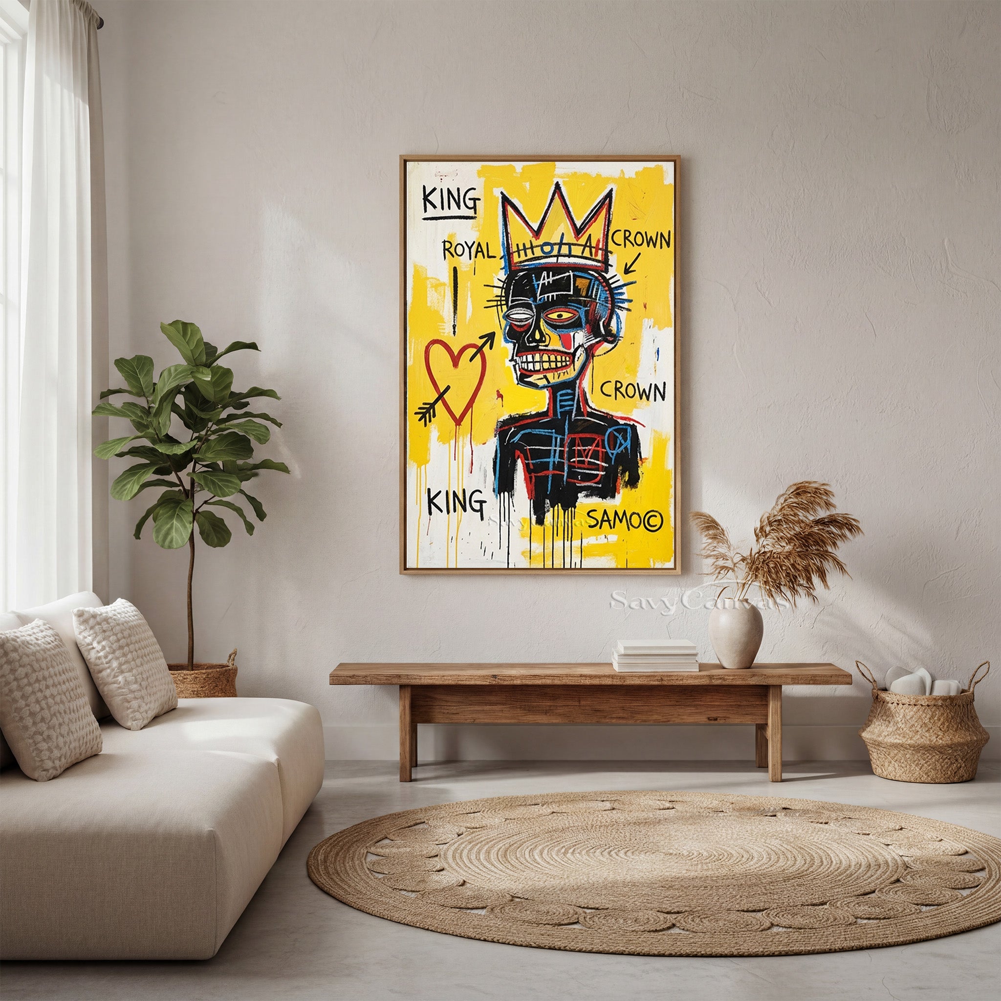 Basquiat Style Art | "King" Neo-Expressionist Painting #AA 481